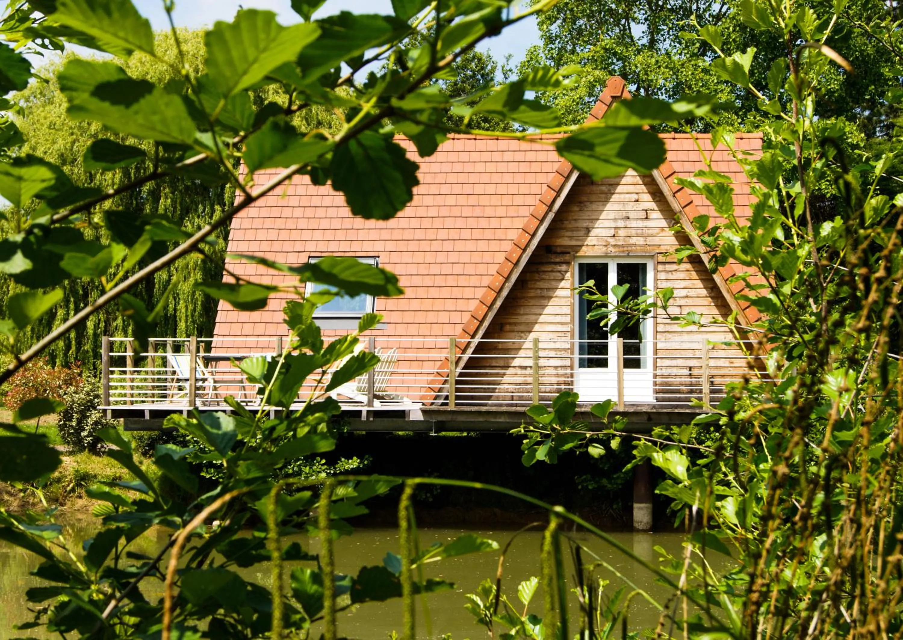 Lake view in Les Lodges de Malbrough