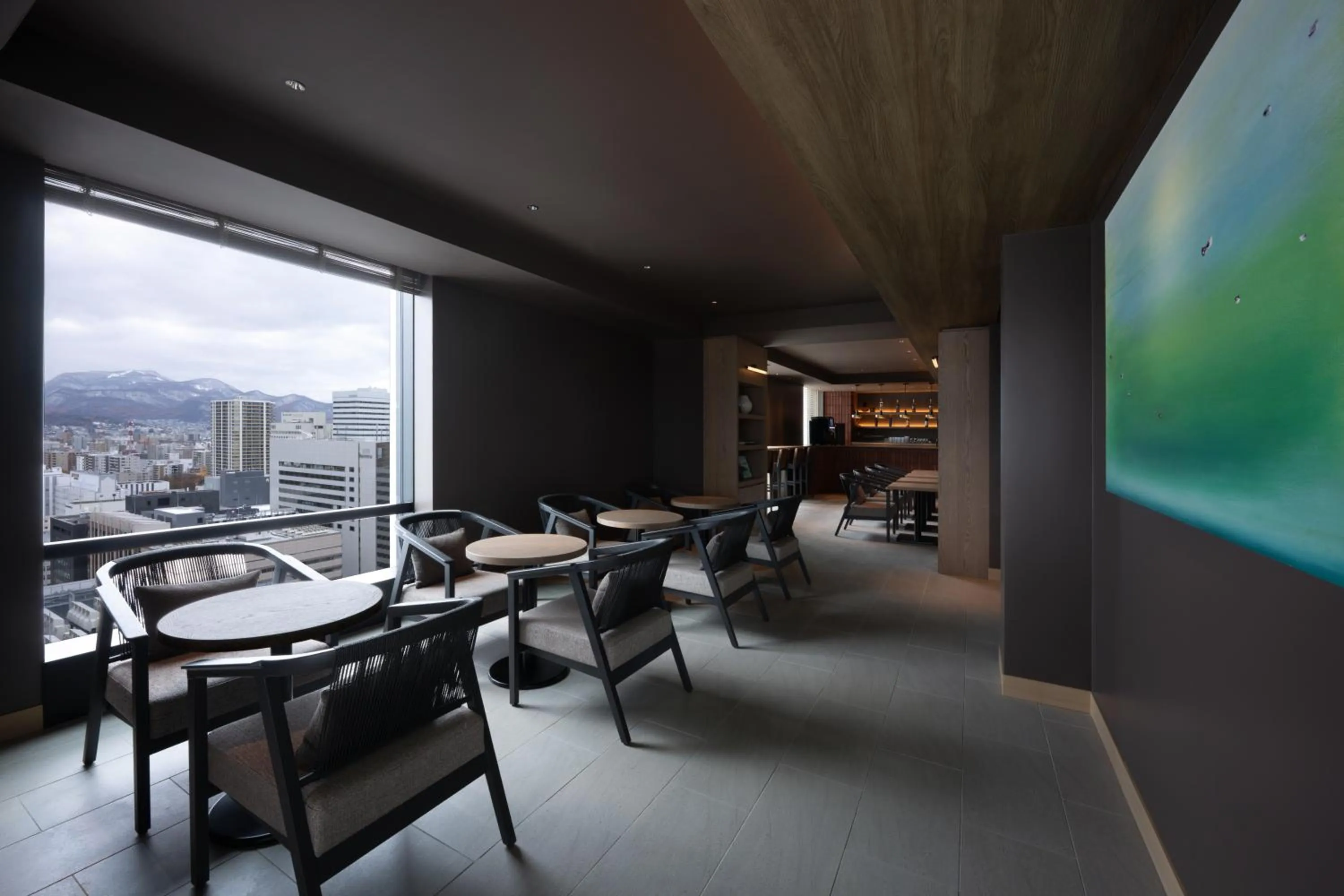 Lounge or bar in The Gate Hotel Sapporo by Hulic