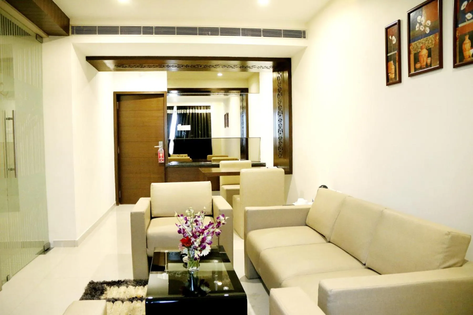 Seating area in Hotel Sitara Grand Miyapur