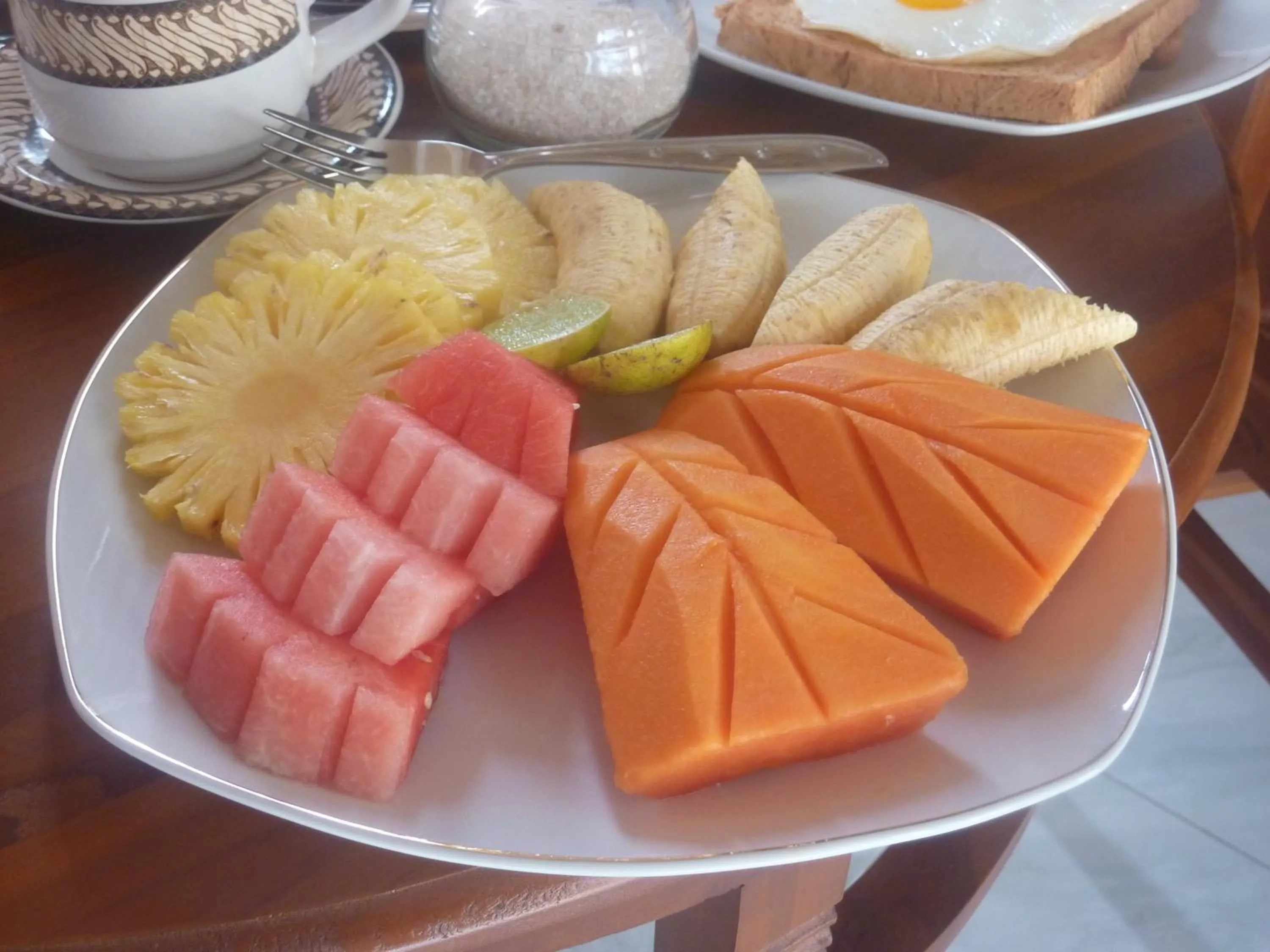 Continental breakfast in Tambun Sari Beach Homestay