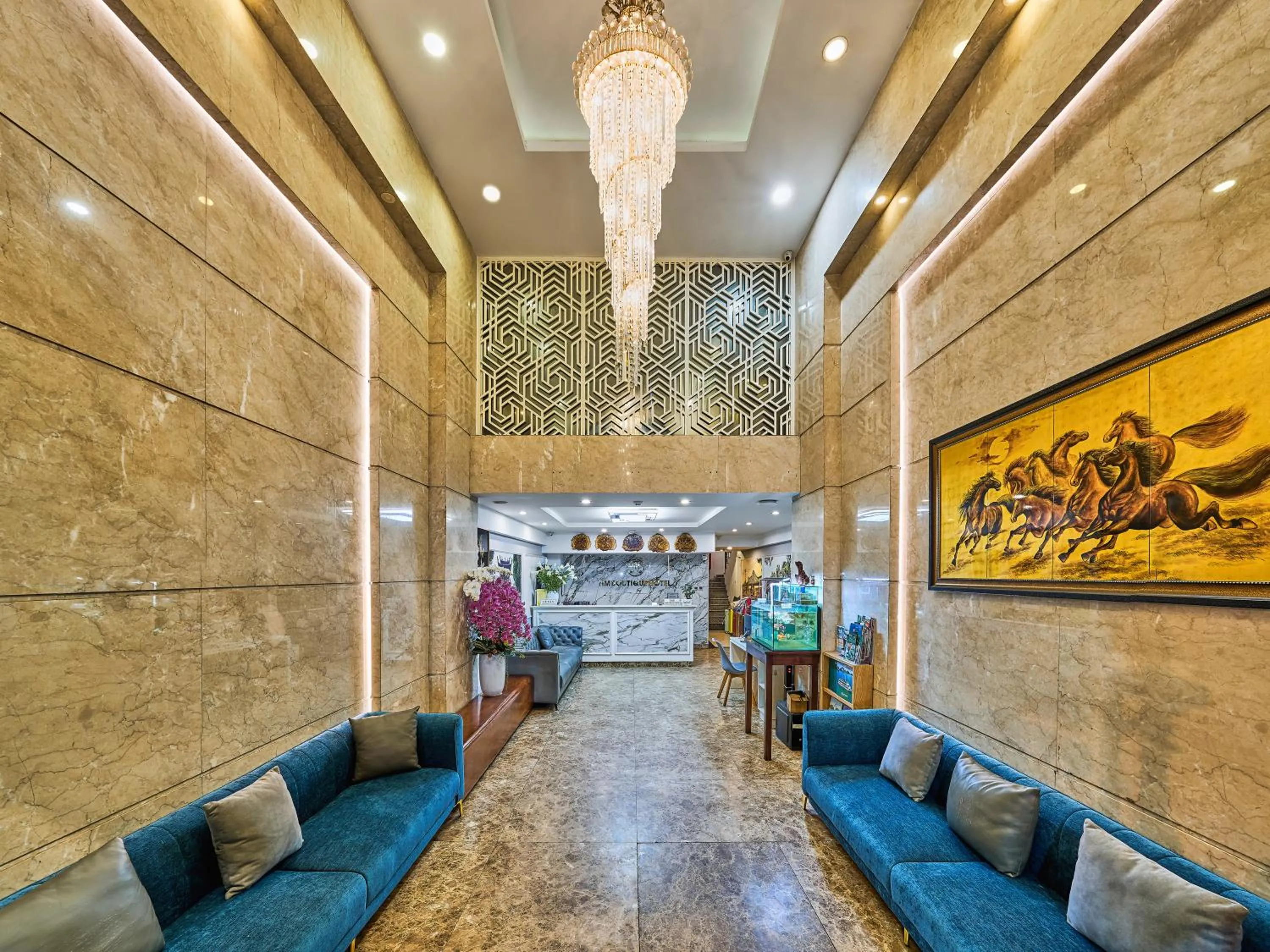 Lobby or reception in Hanoi HM Boutique Hotel