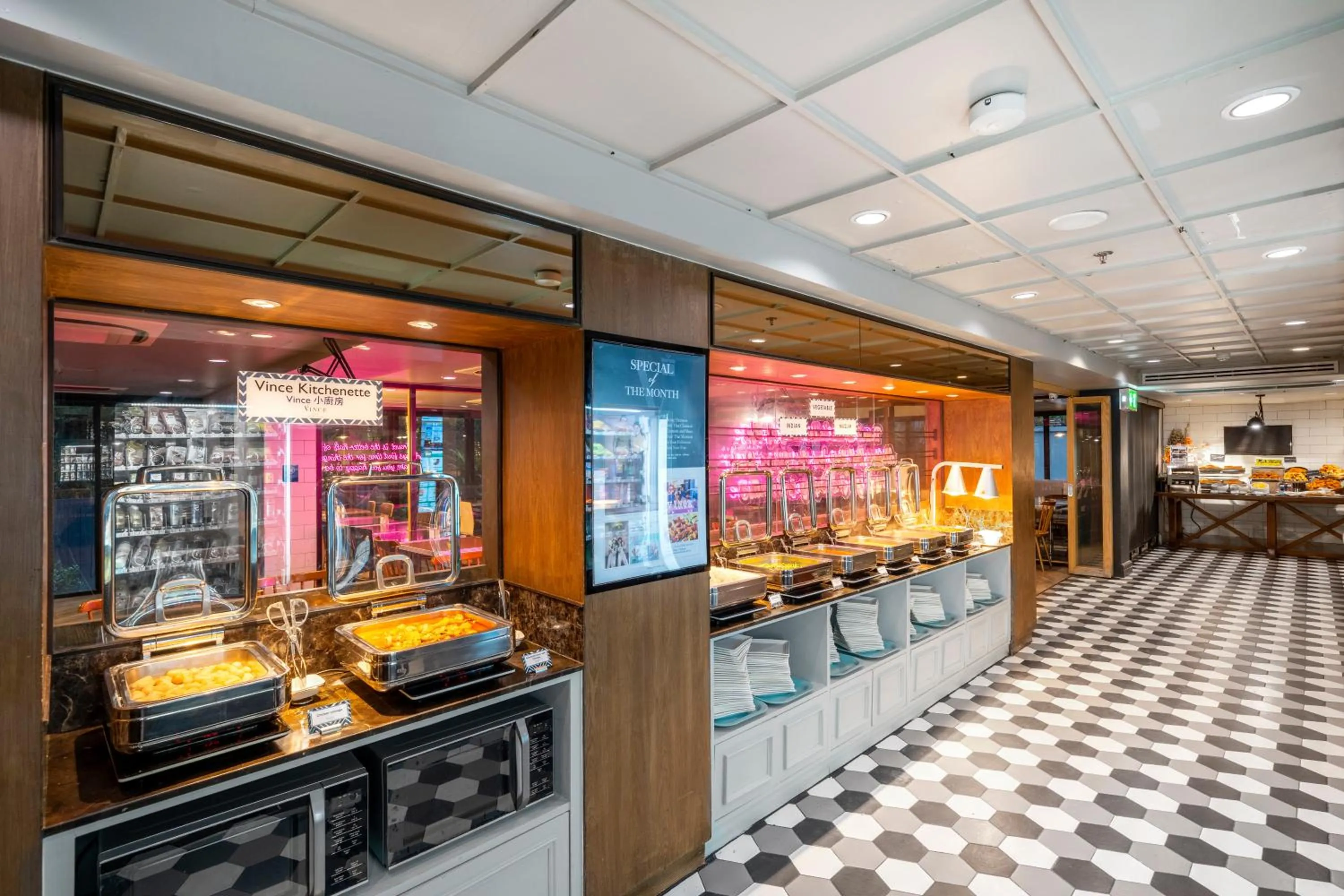 Buffet breakfast in Vince Hotel Pratunam