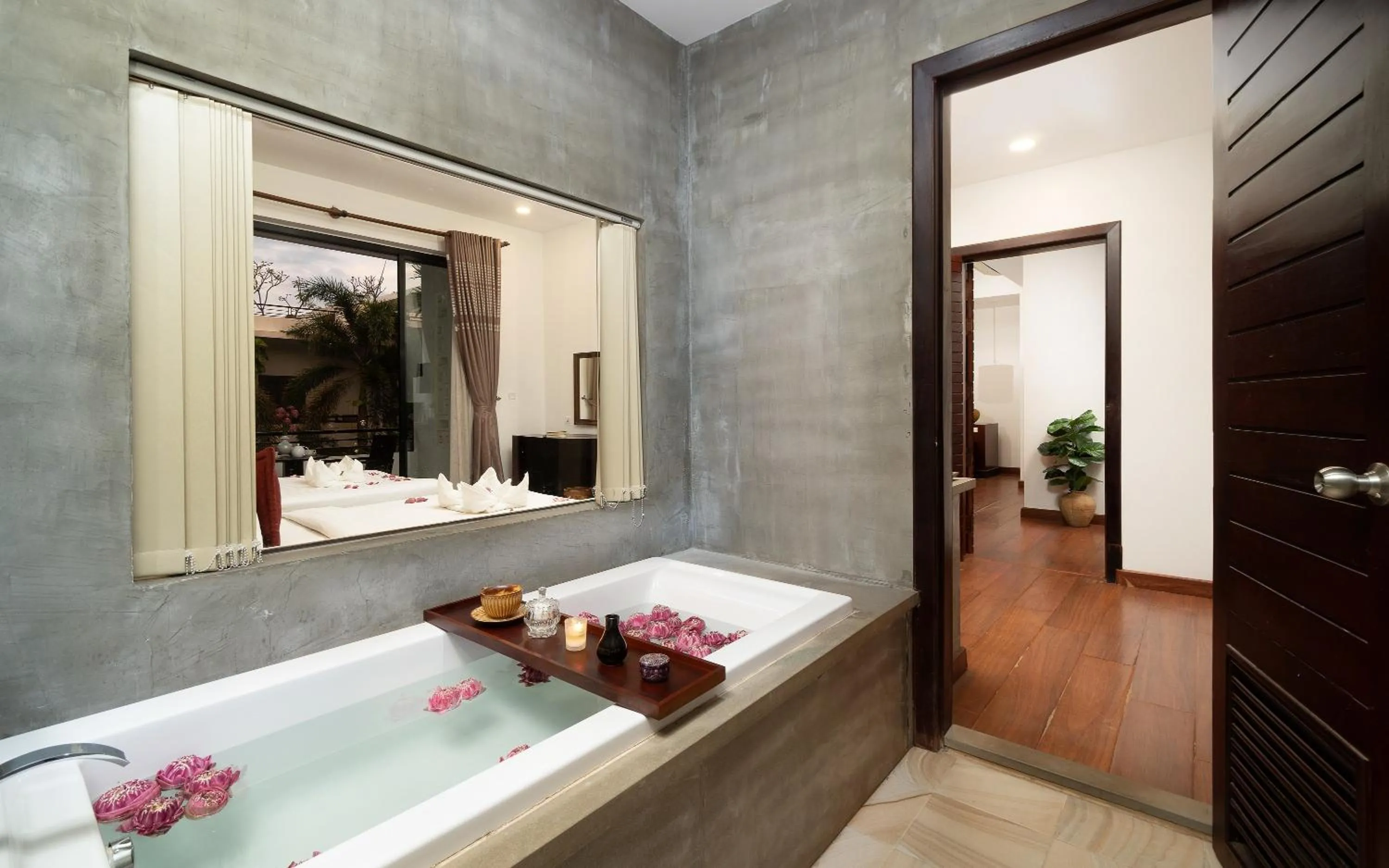 Bathroom, Bed in The Moon Residence & Spa