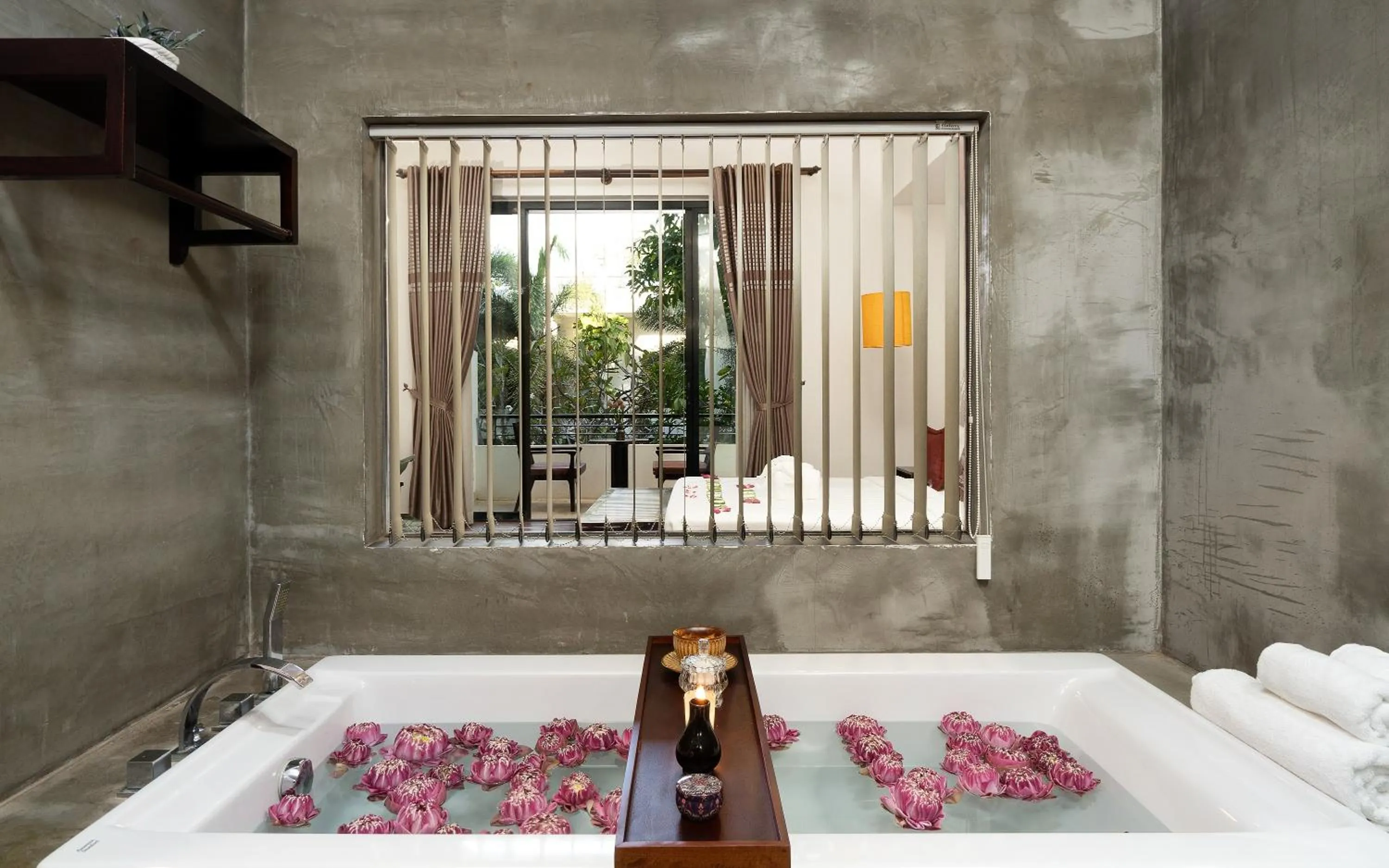 Bathroom, Bed in The Moon Residence & Spa