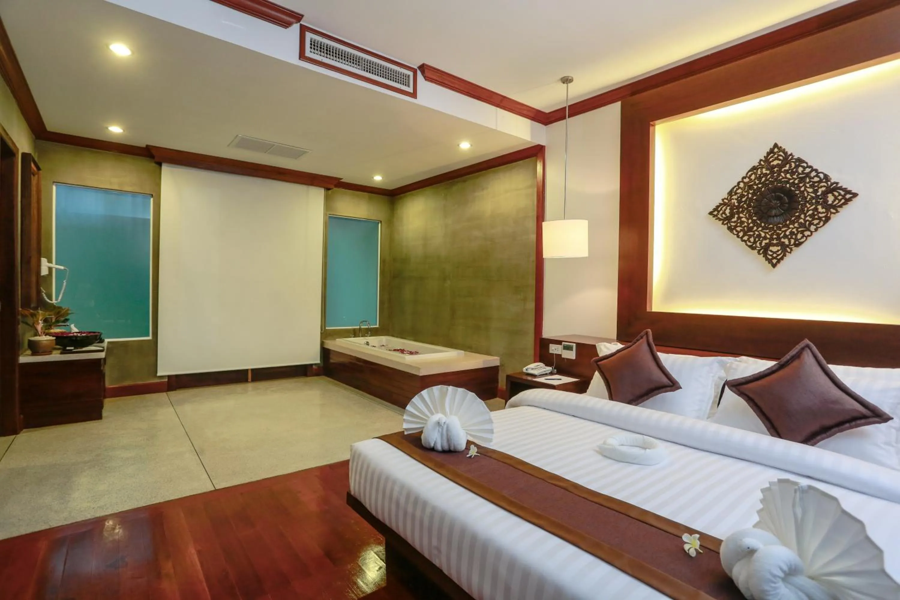 Bed in The Moon Residence & Spa