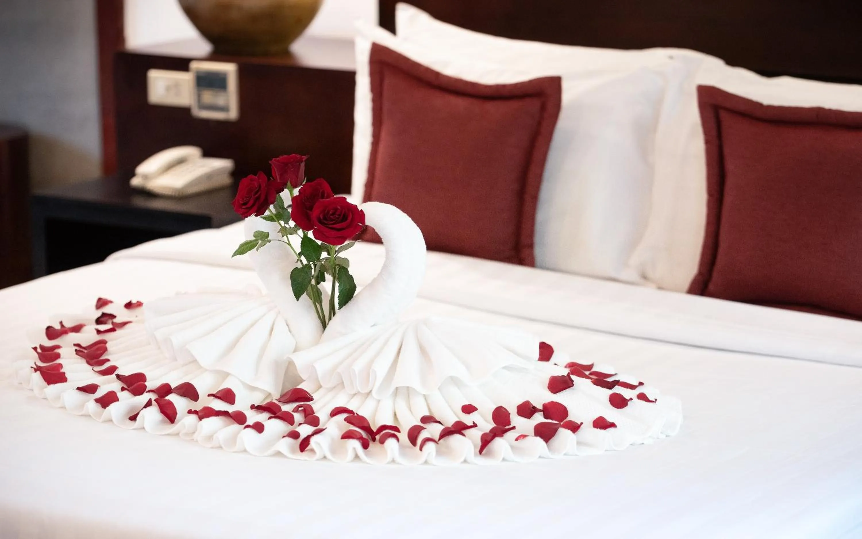 Bed in The Moon Residence & Spa