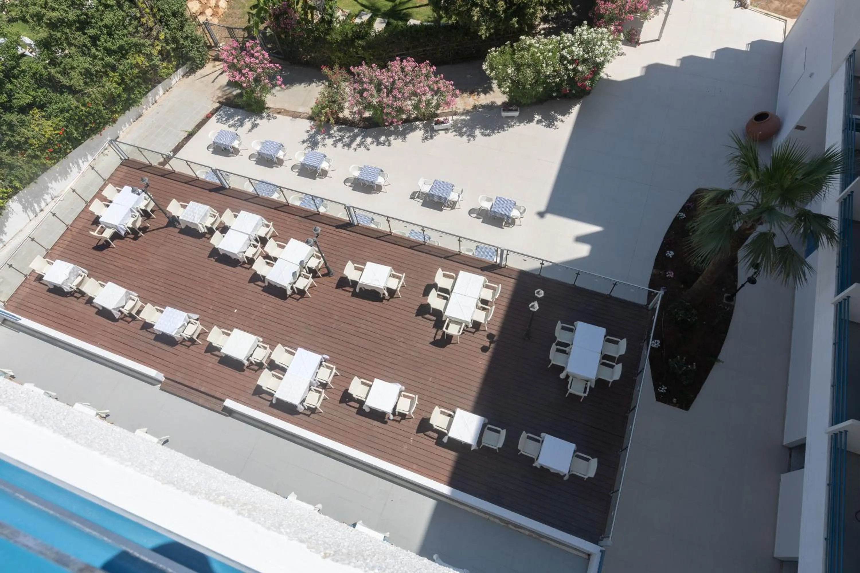 Patio in Iliada Beach Hotel