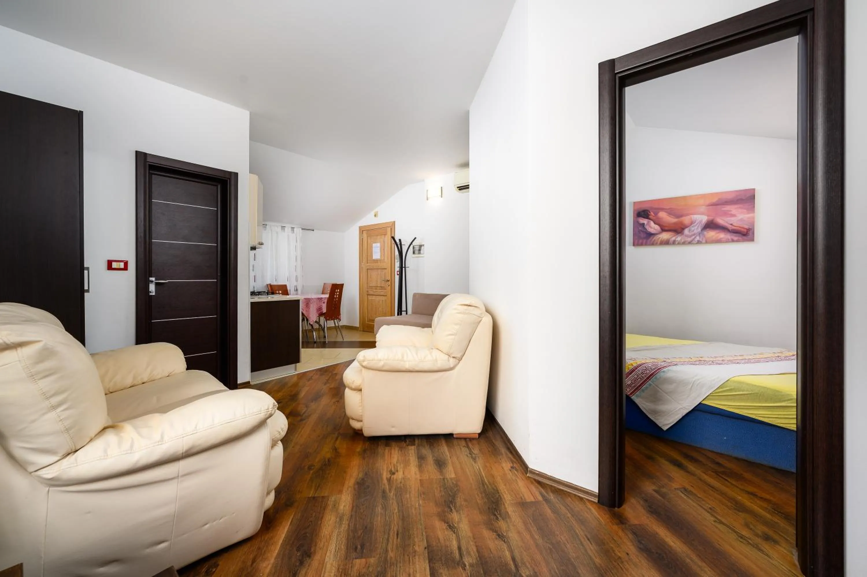 Living room, Bed in Apartments Susanna