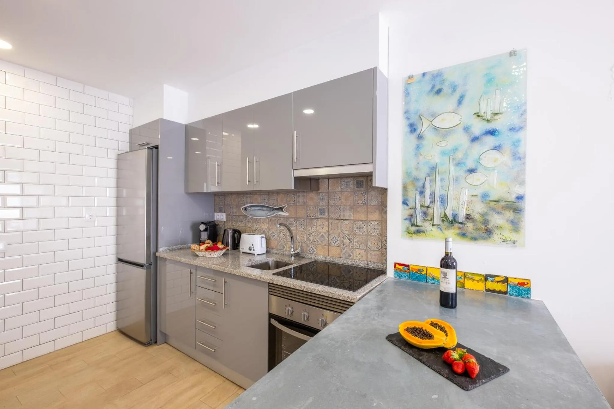 Kitchen or kitchenette in Townhouse Aqua-Maris by Algarve Vacation