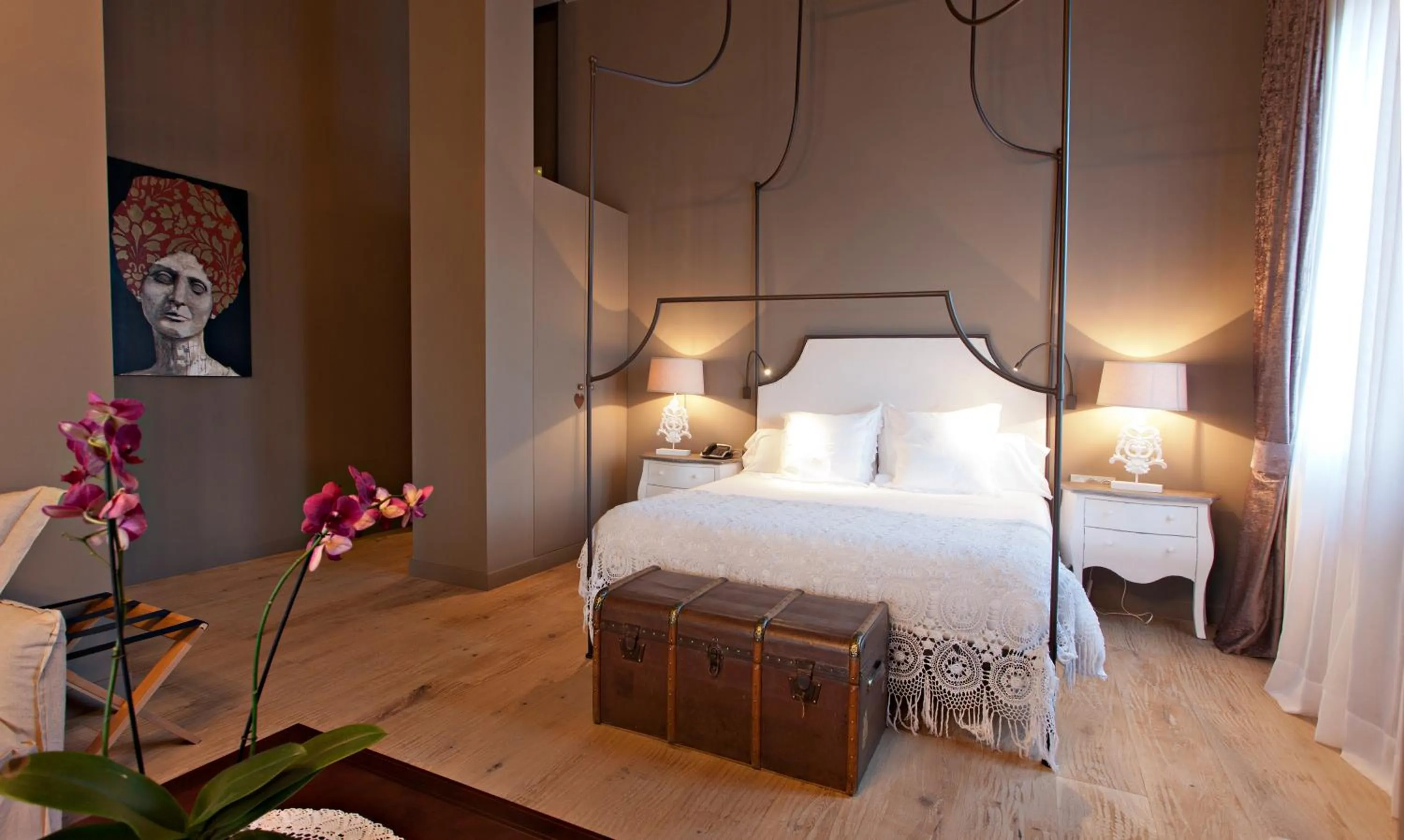 Bed in La Vella Farga Hotel