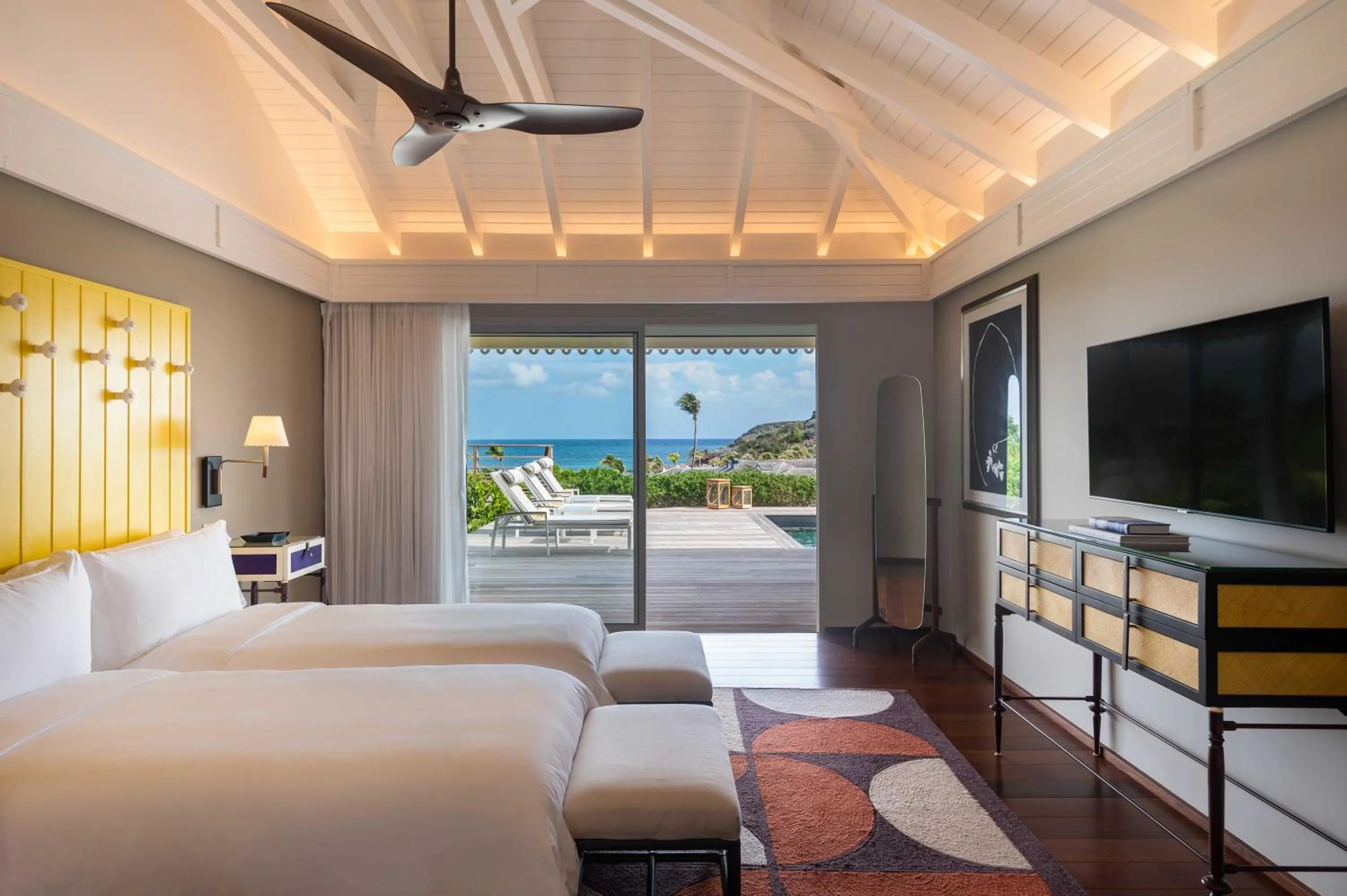 Patio, Bed in Rosewood Le Guanahani St Barth