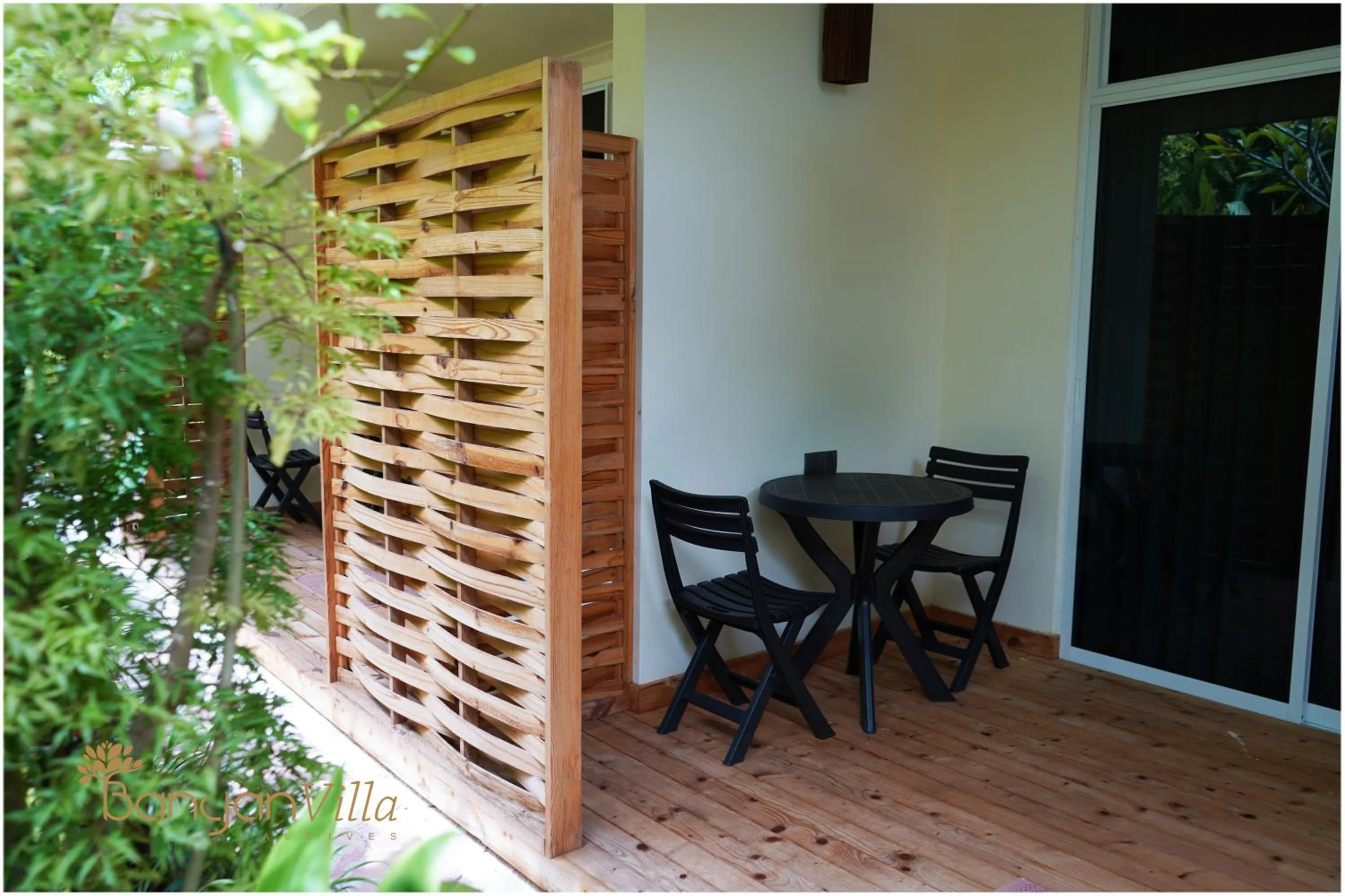 Patio in Banyan Villa Maldives Dhangethi