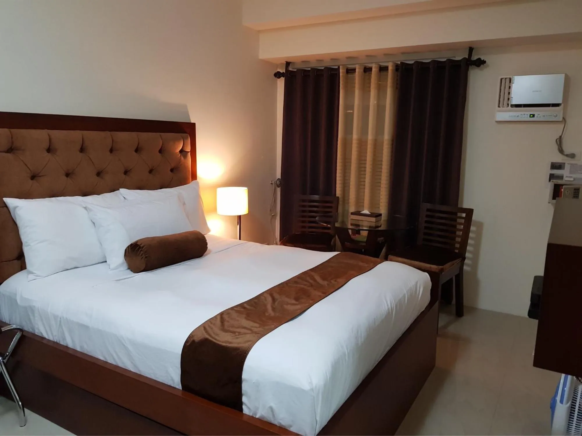 Bed in Studio Unit at The Beacon Makati