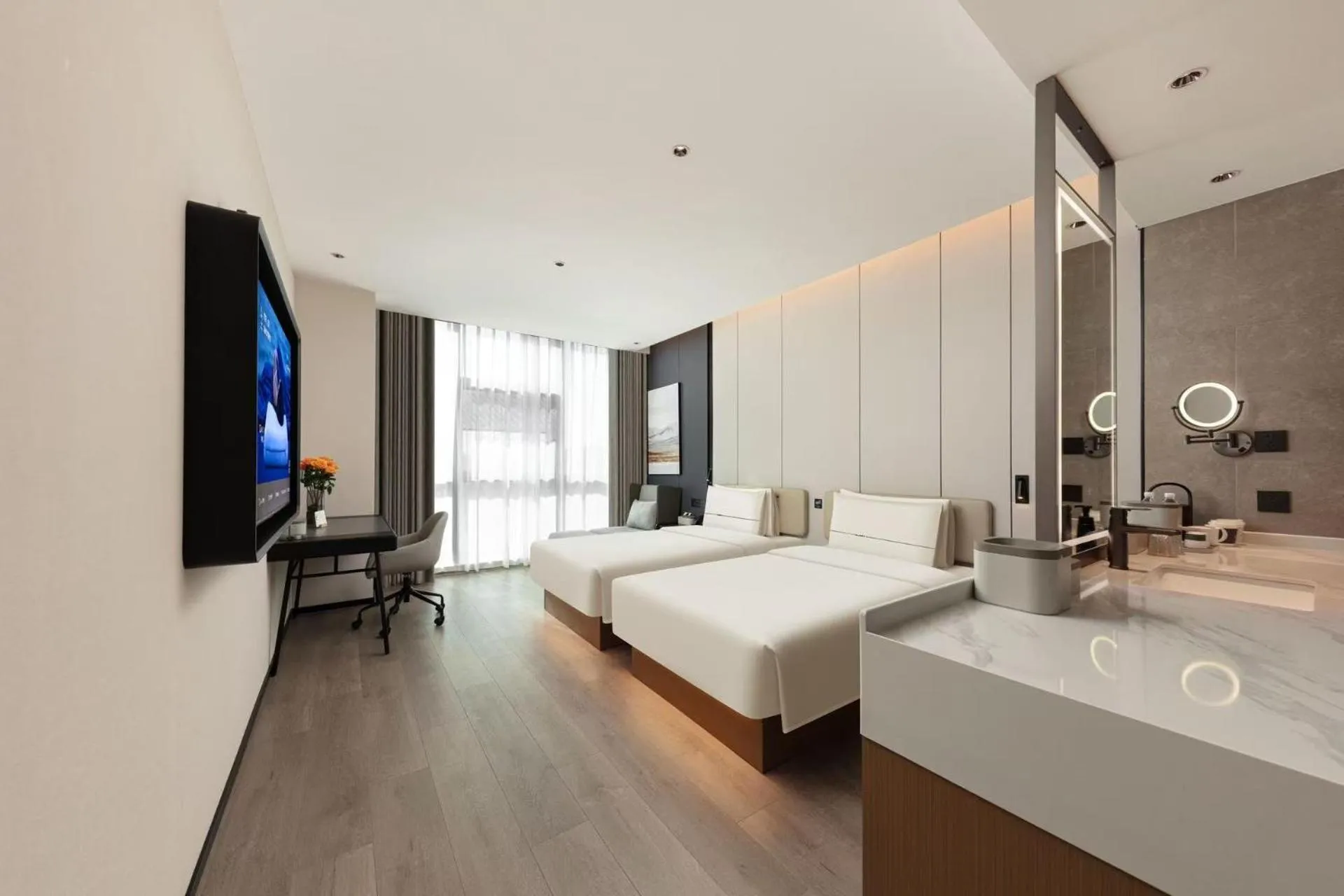 Bed in Atour Hotel Suzhou Industrial Park Fengting Avenue