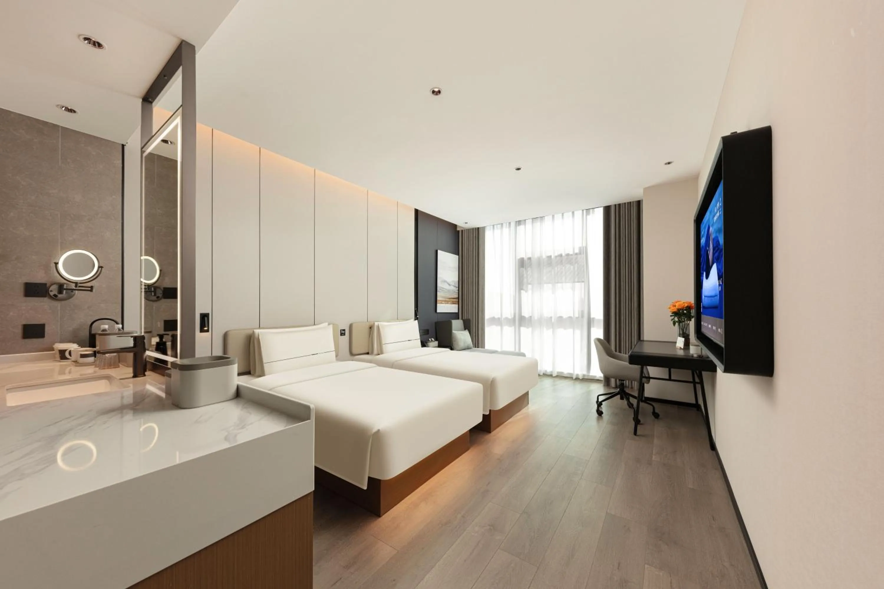 Bed in Atour Hotel Suzhou Industrial Park Fengting Avenue