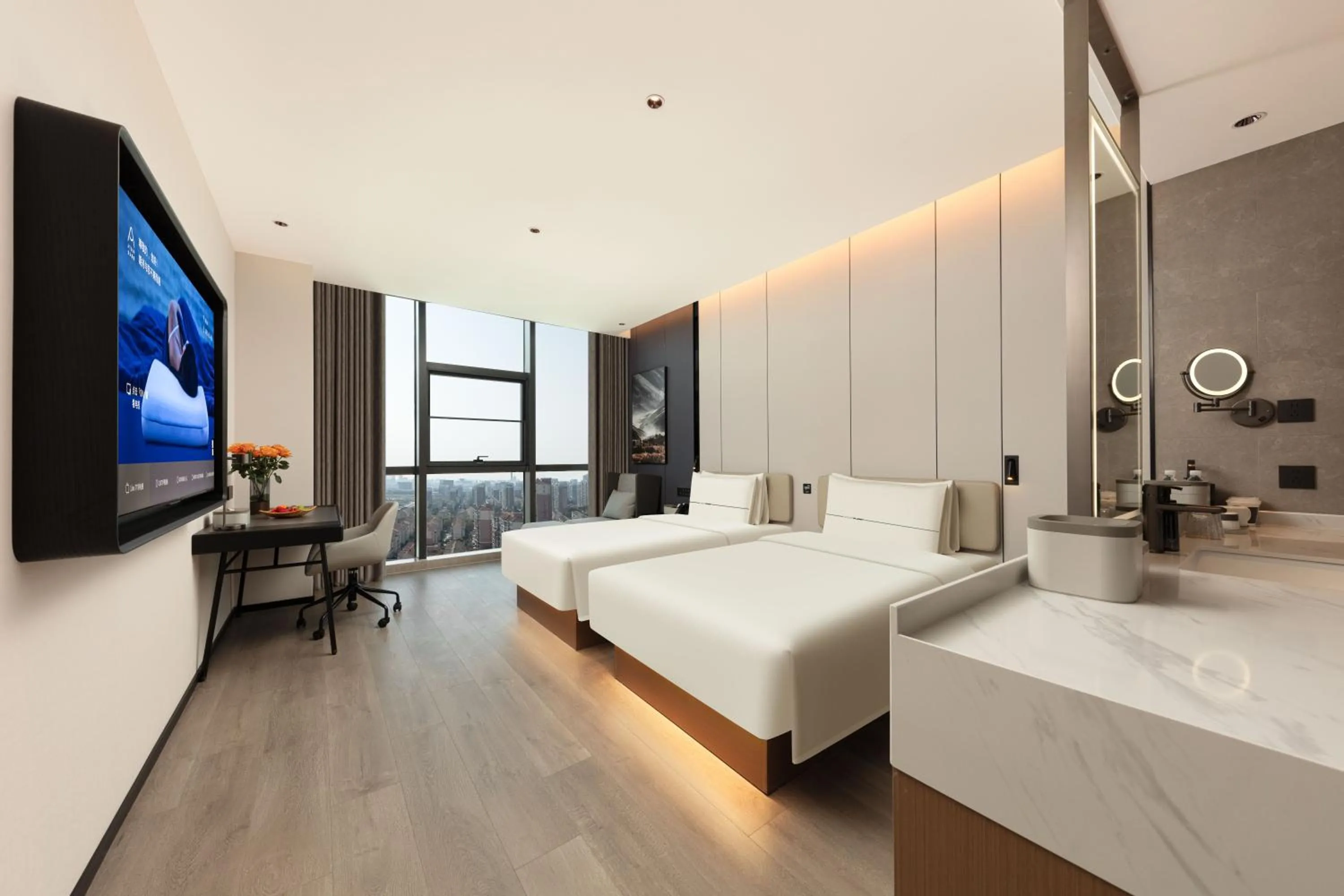 Bed in Atour Hotel Suzhou Industrial Park Fengting Avenue