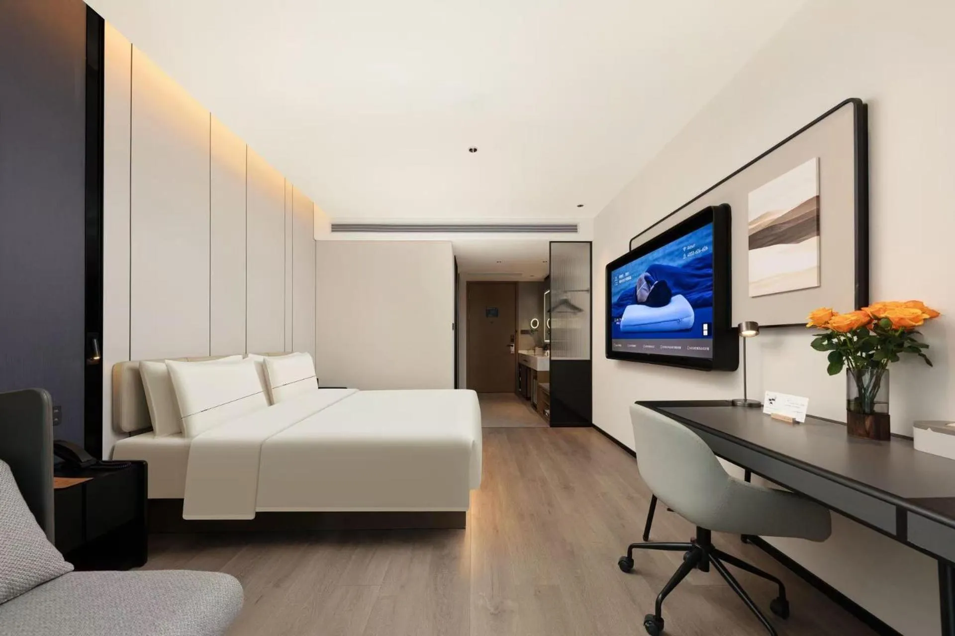 Bed in Atour Hotel Suzhou Industrial Park Fengting Avenue