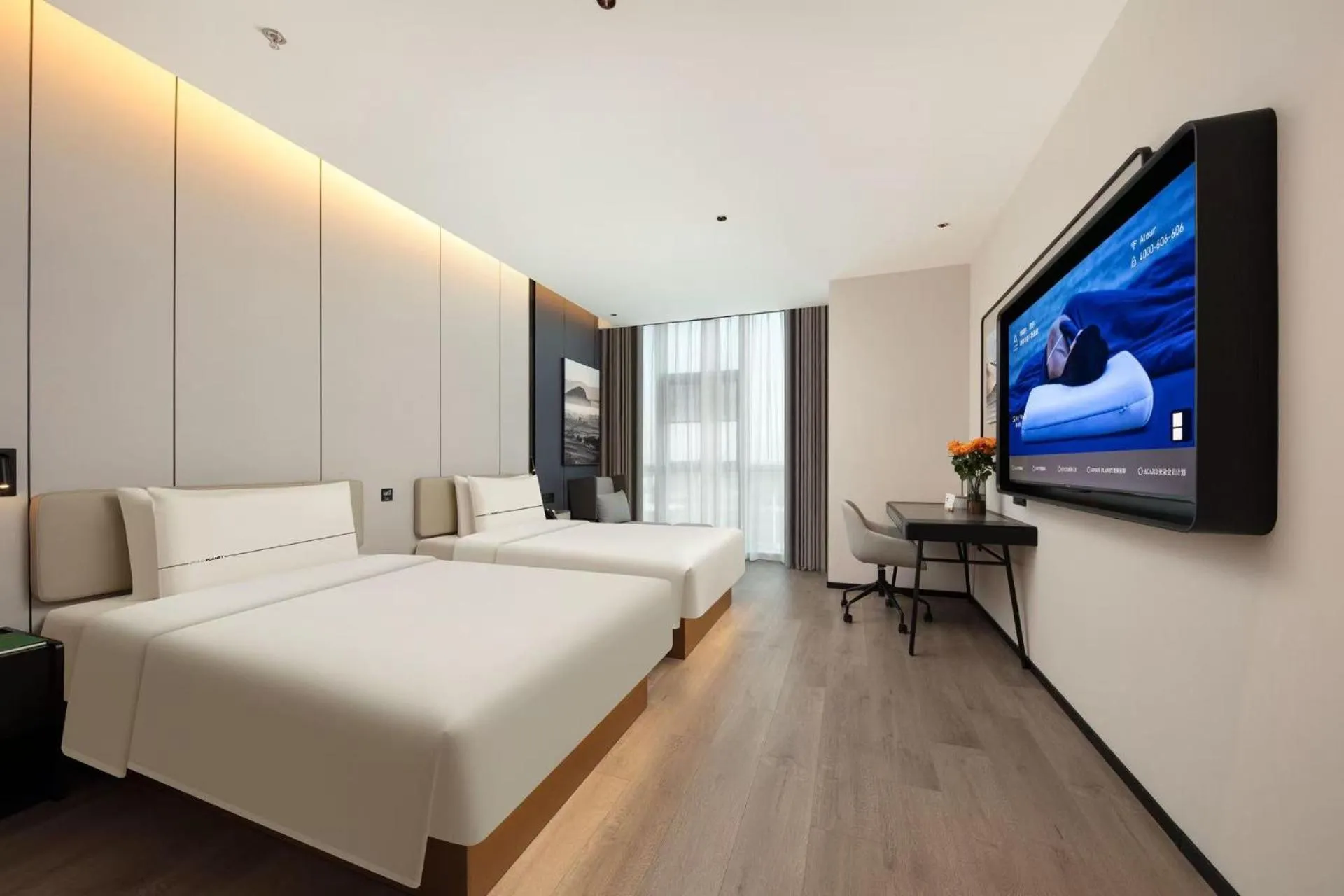 Bed in Atour Hotel Suzhou Industrial Park Fengting Avenue