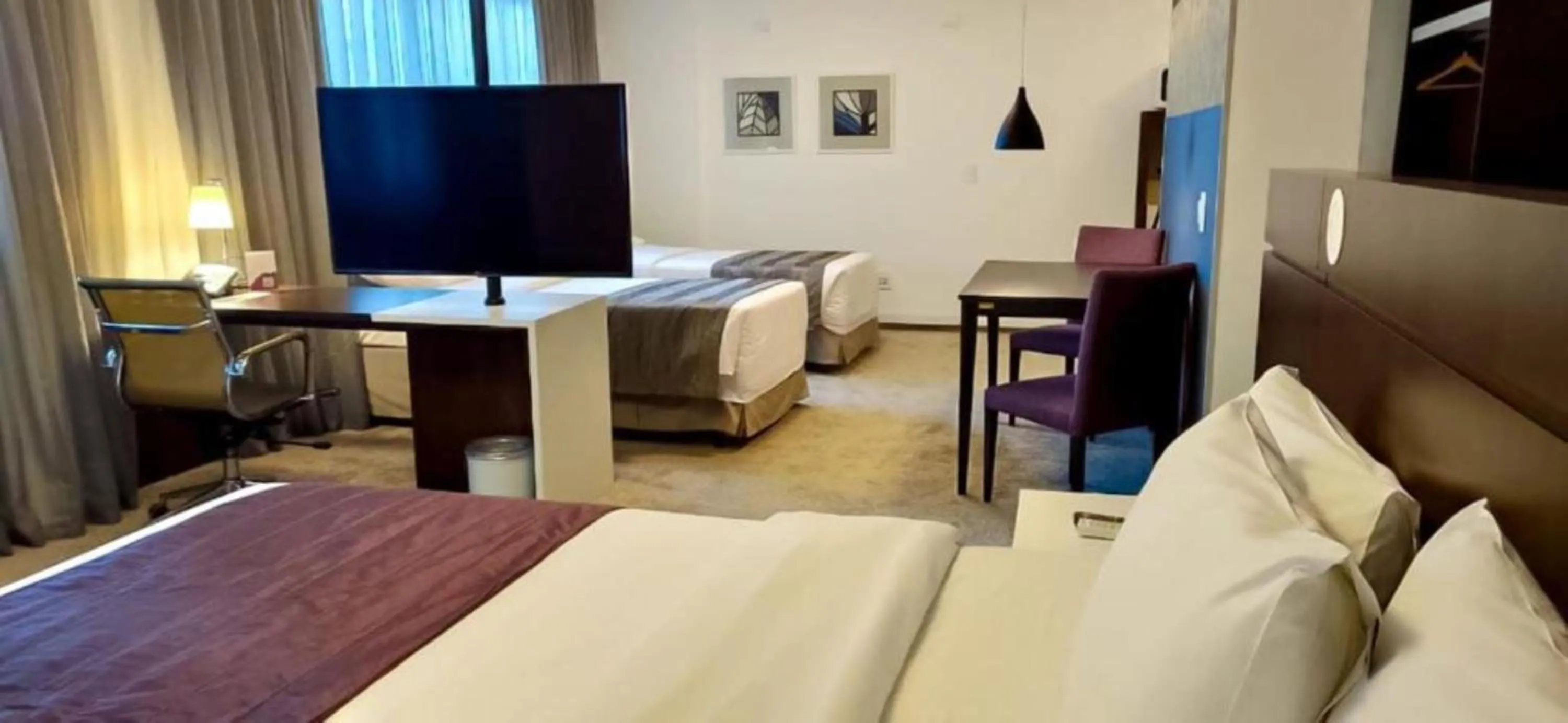 Bedroom, Bed in Blue Tree Premium Alphaville