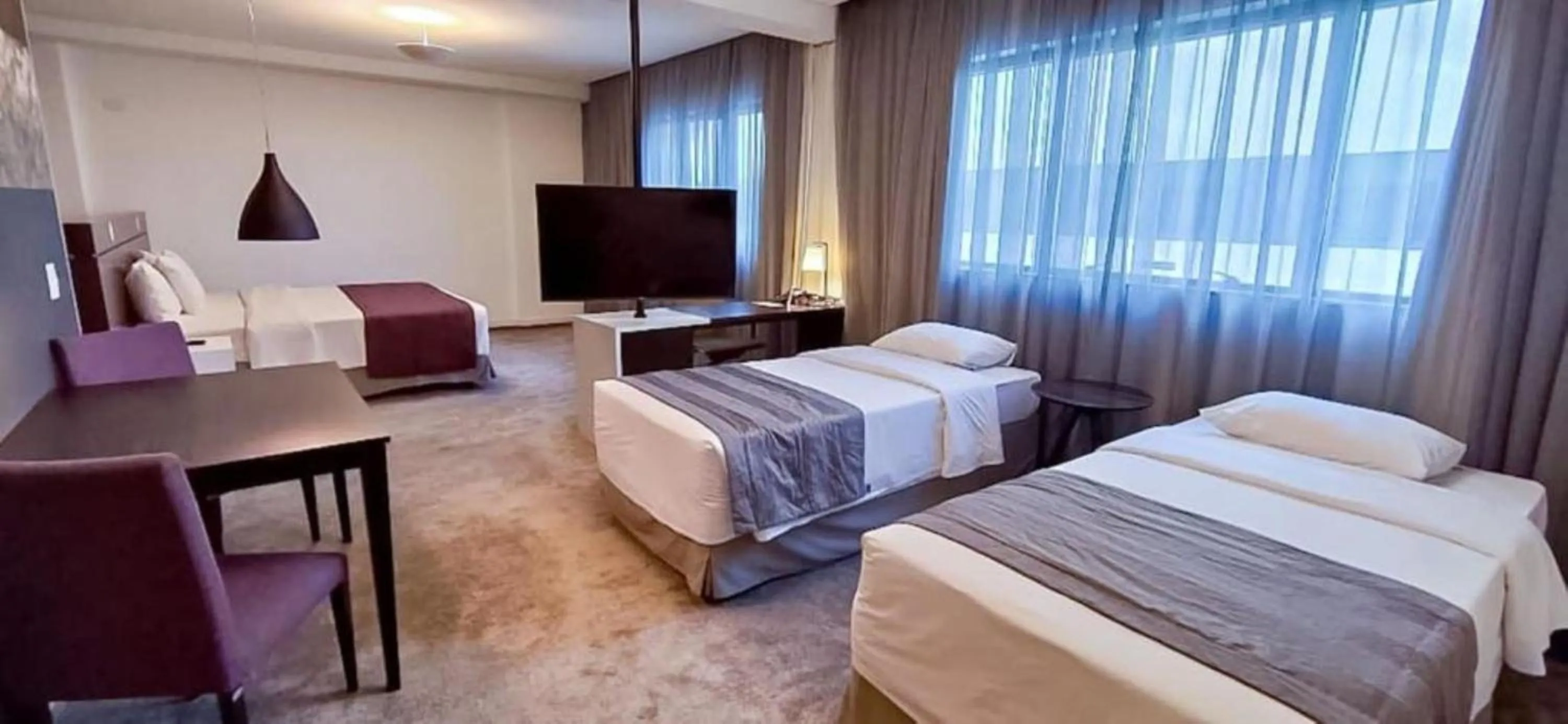 Bedroom, Bed in Blue Tree Premium Alphaville