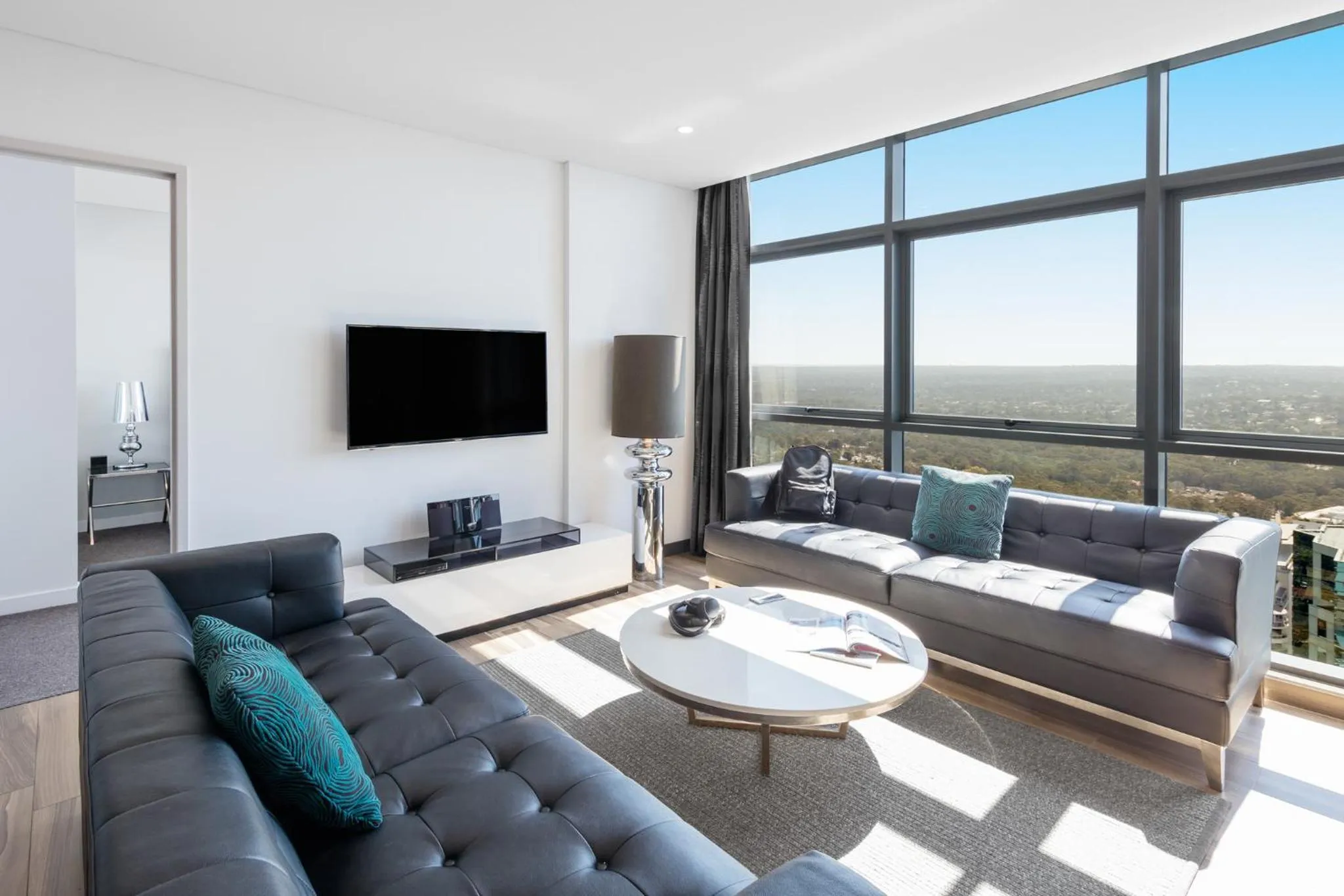 Living room in Meriton Suites Chatswood