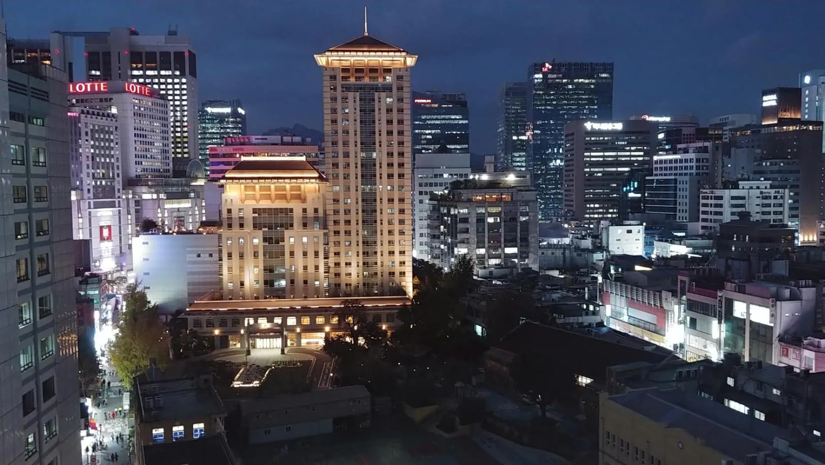 City view in 57 Myeongdong Hostel