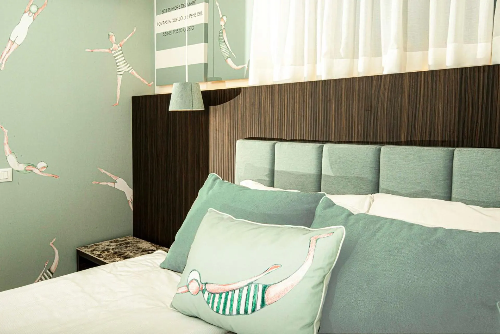 Bed in Hotel Europa Lignano