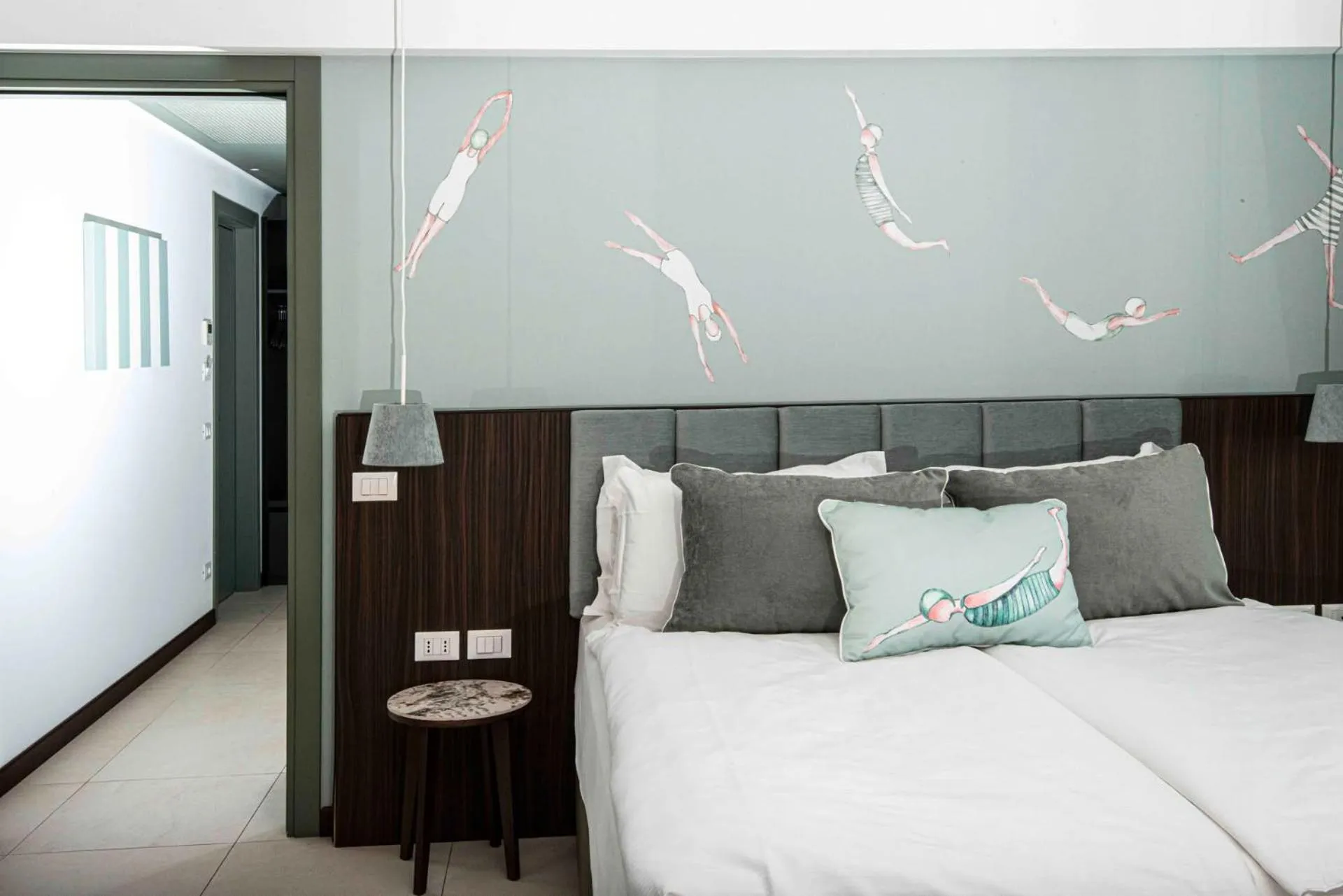 Bed in Hotel Europa Lignano