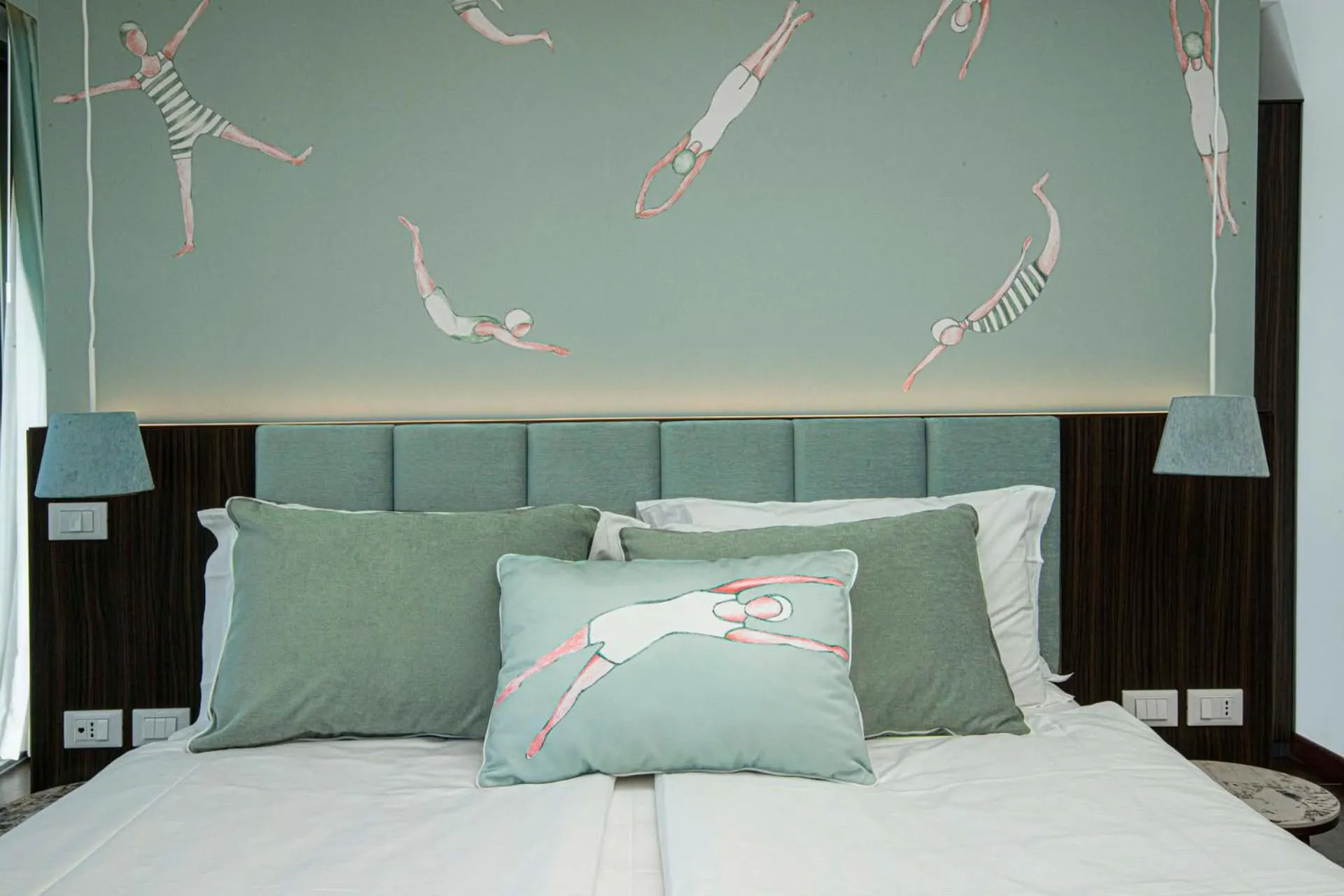 Bed in Hotel Europa Lignano