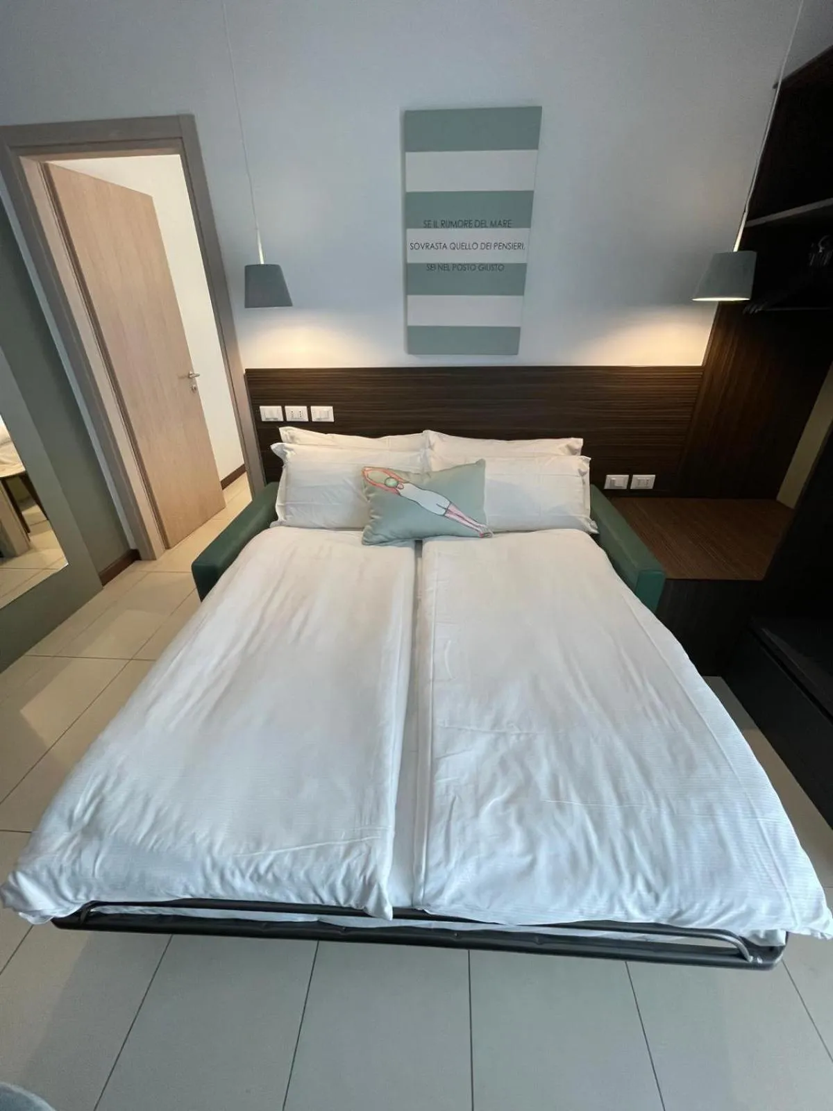 Bed in Hotel Europa Lignano