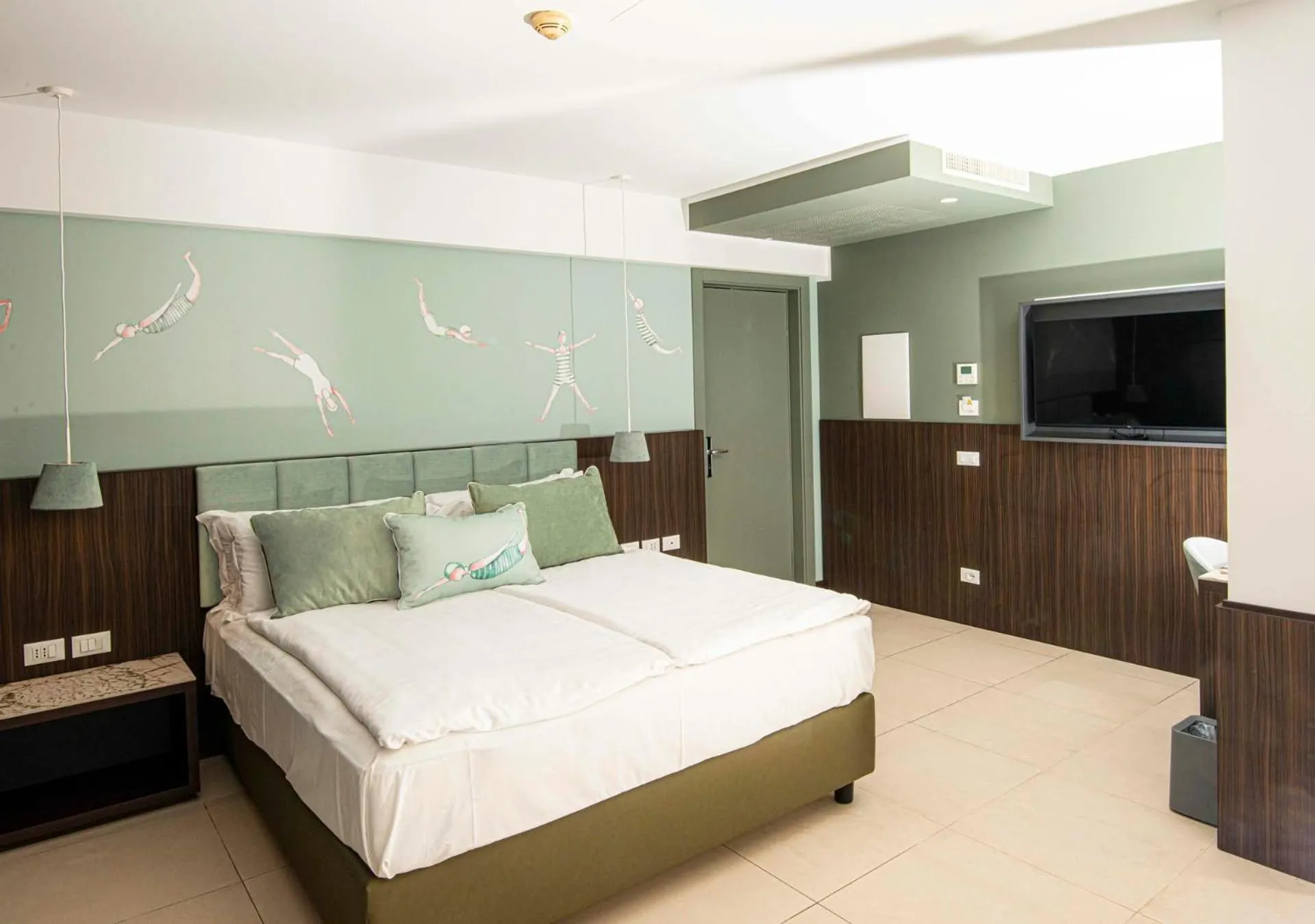 Bed in Hotel Europa Lignano