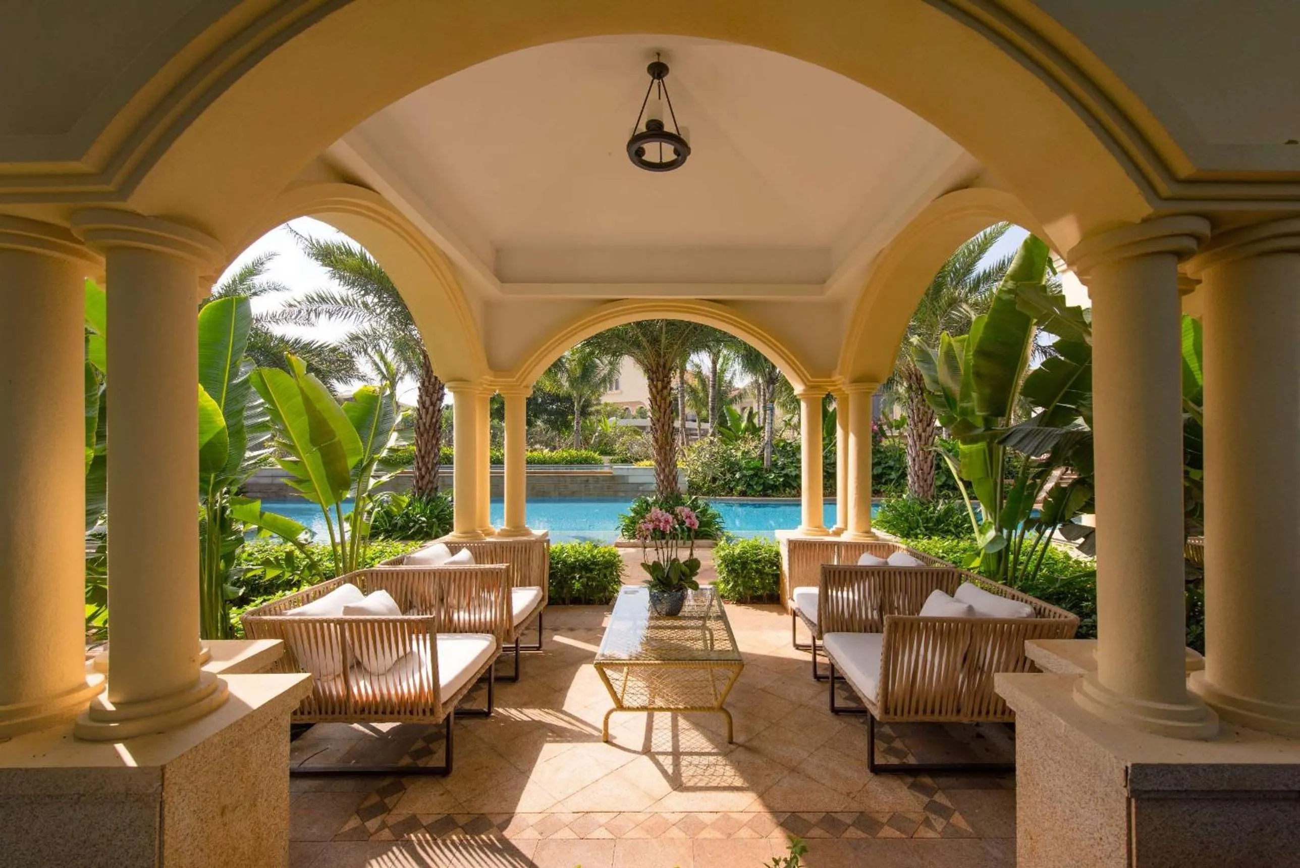 Pool view in DoubleTree by Hilton Haikou Chengmai