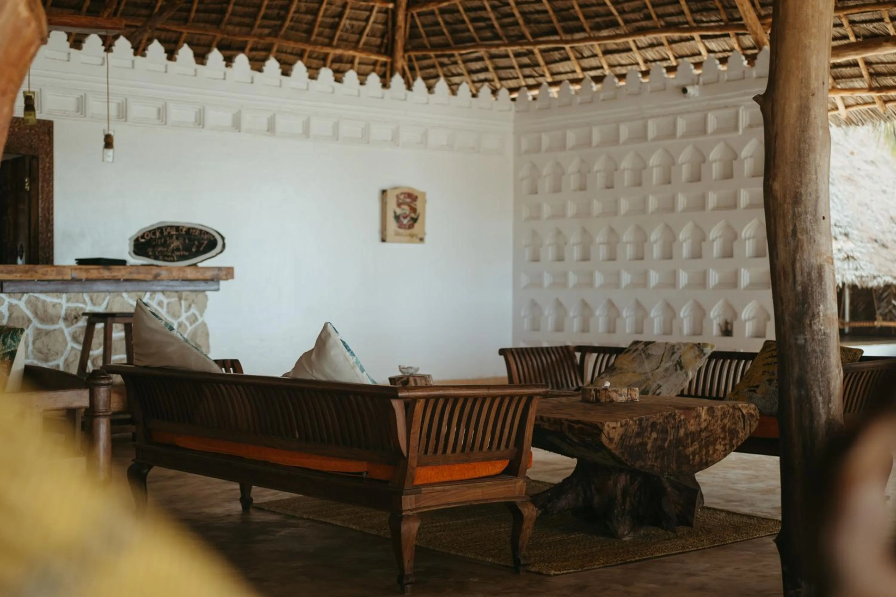 Seating area in Hakuna Majiwe Beach Lodge