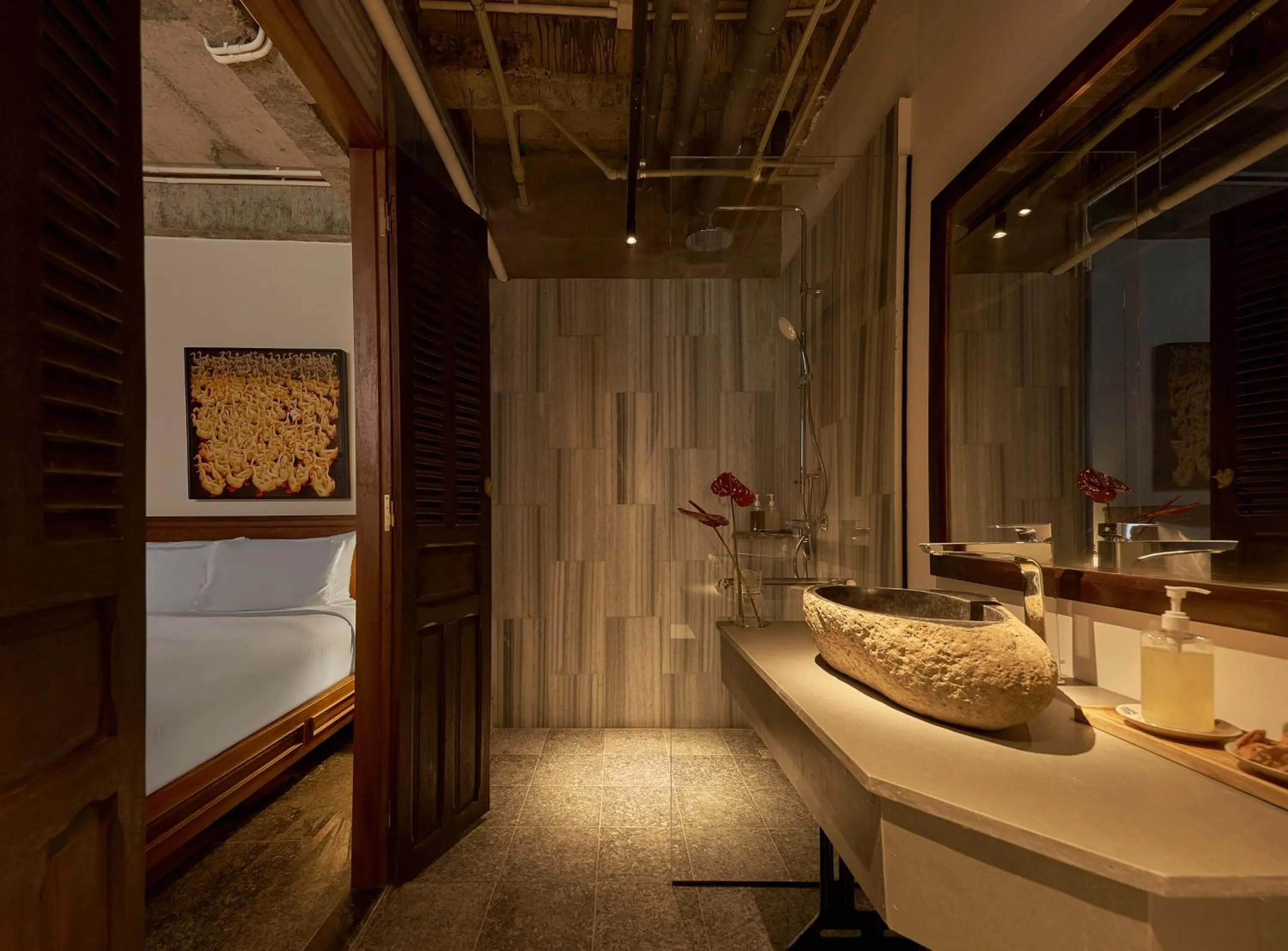 Bathroom in Anima Saigon Boutique - Vietnamese Contemporary Art Hotel