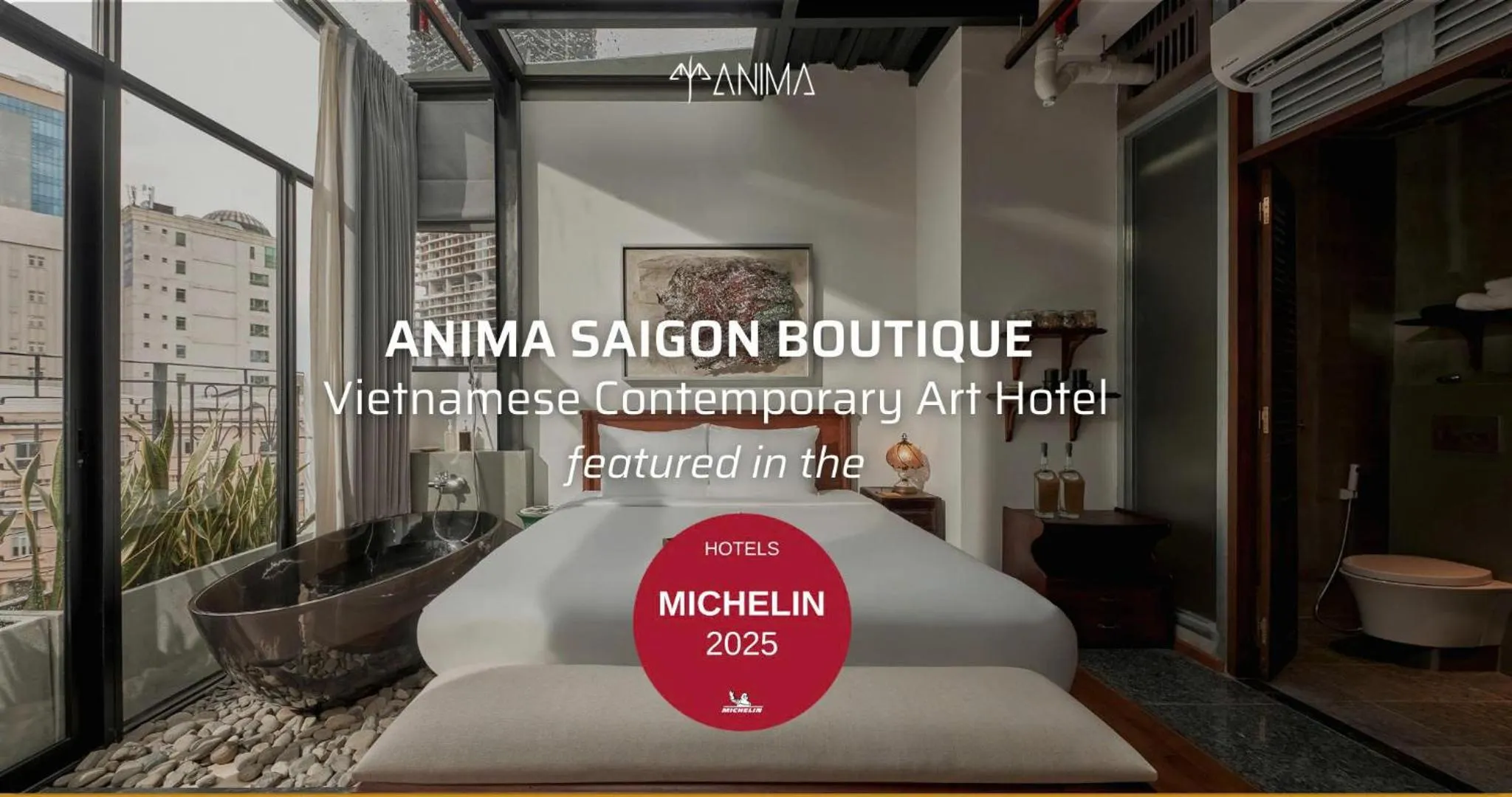 Property building, Bed in ANIMA - Vietnamese Contemporary Art Boutique Hotel