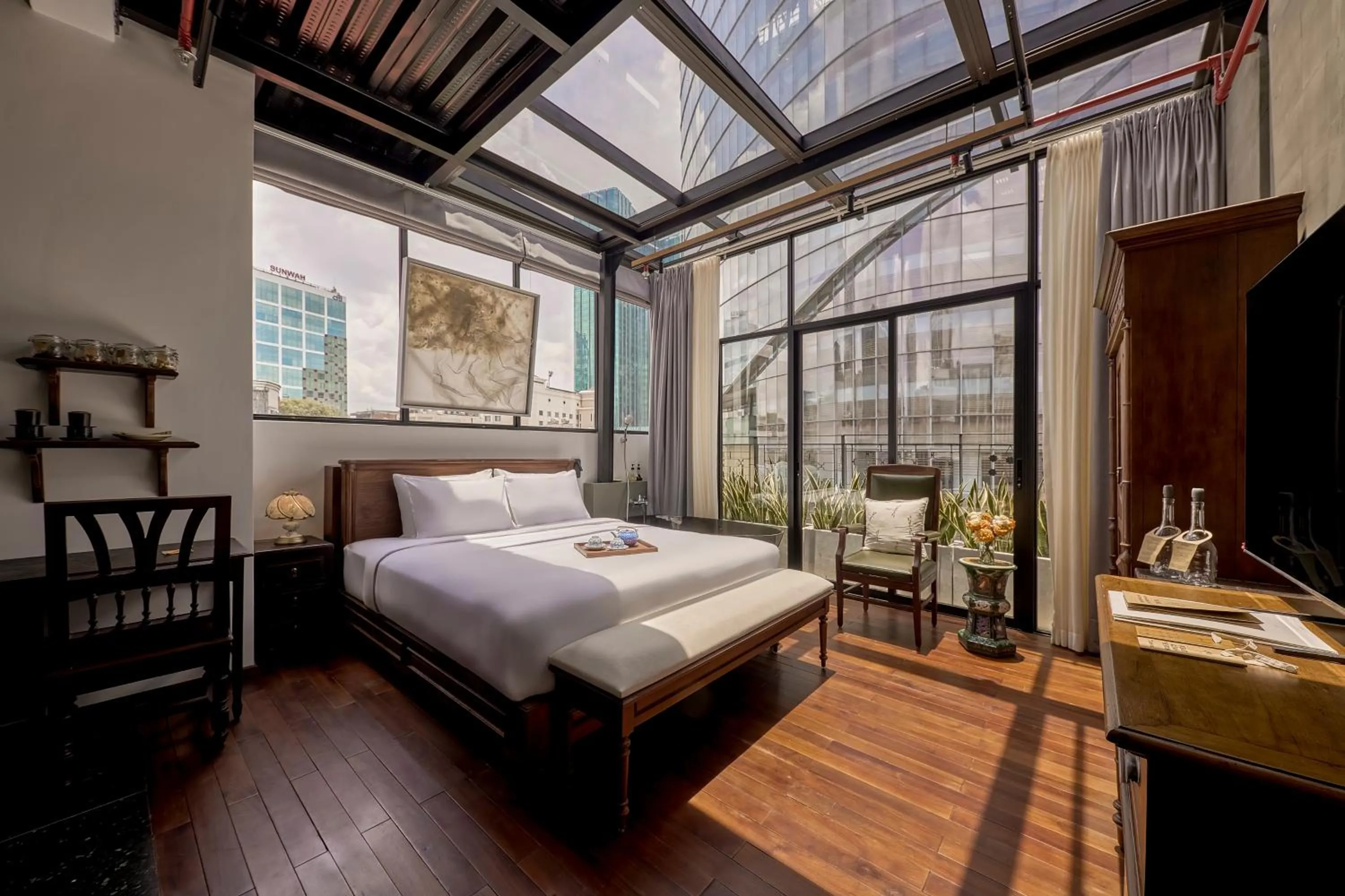 Bed in Anima Saigon Boutique - Vietnamese Contemporary Art Hotel