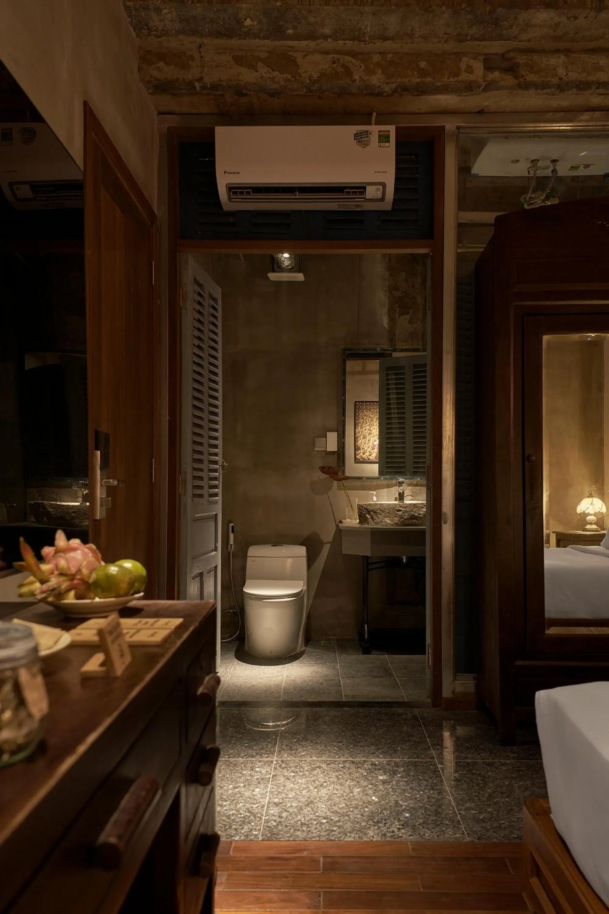Bathroom, Bed in Anima Saigon Boutique - Vietnamese Contemporary Art Hotel