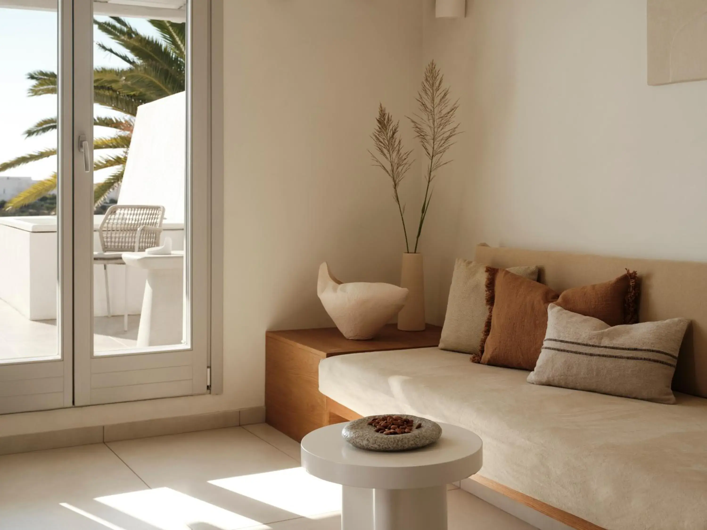 Decorative detail, Bed in Andronikos Hotel Decorative detail, Bed in Andronikos Hotel