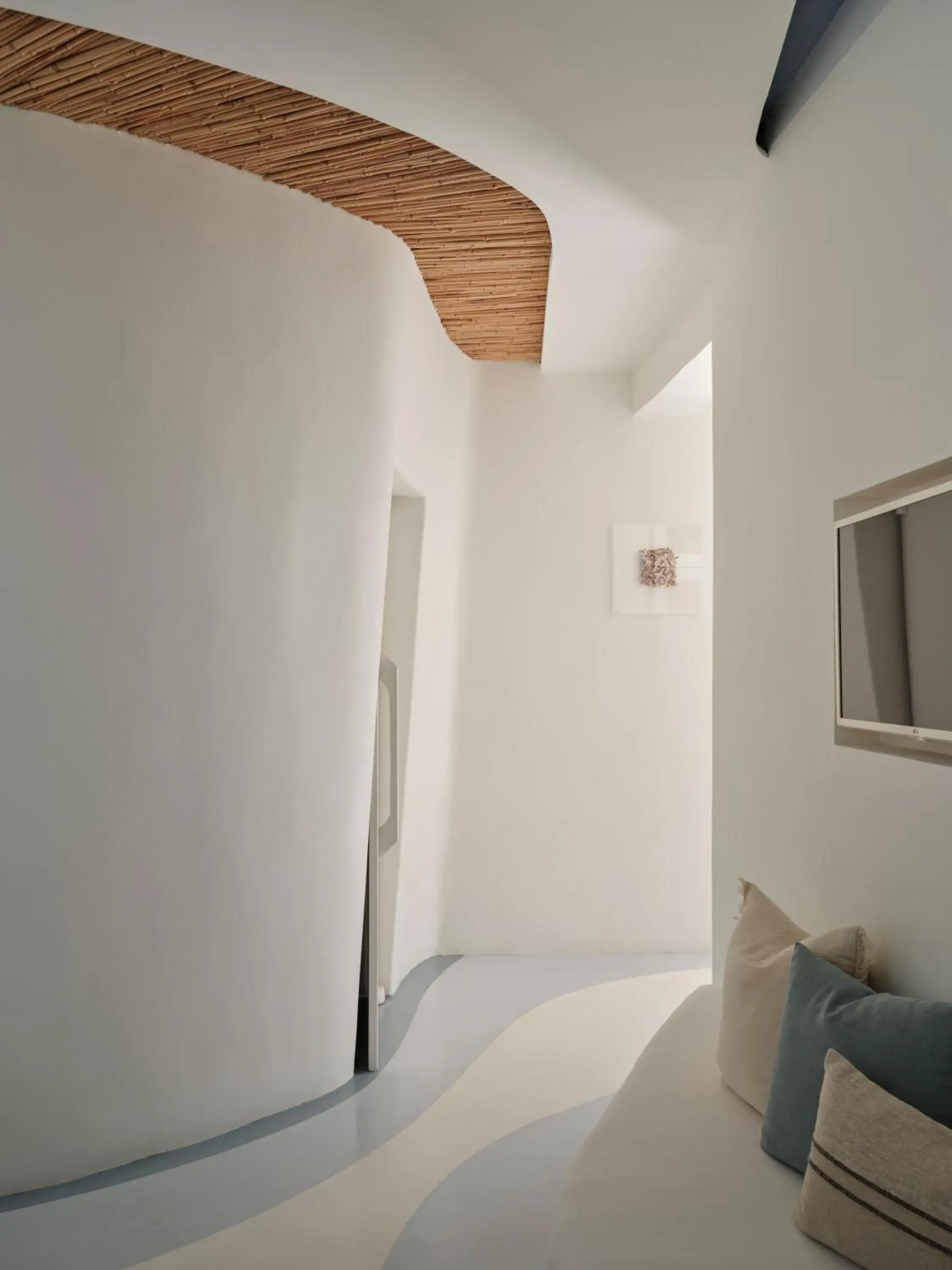 Decorative detail, Bed in Andronikos Hotel Decorative detail, Bed in Andronikos Hotel