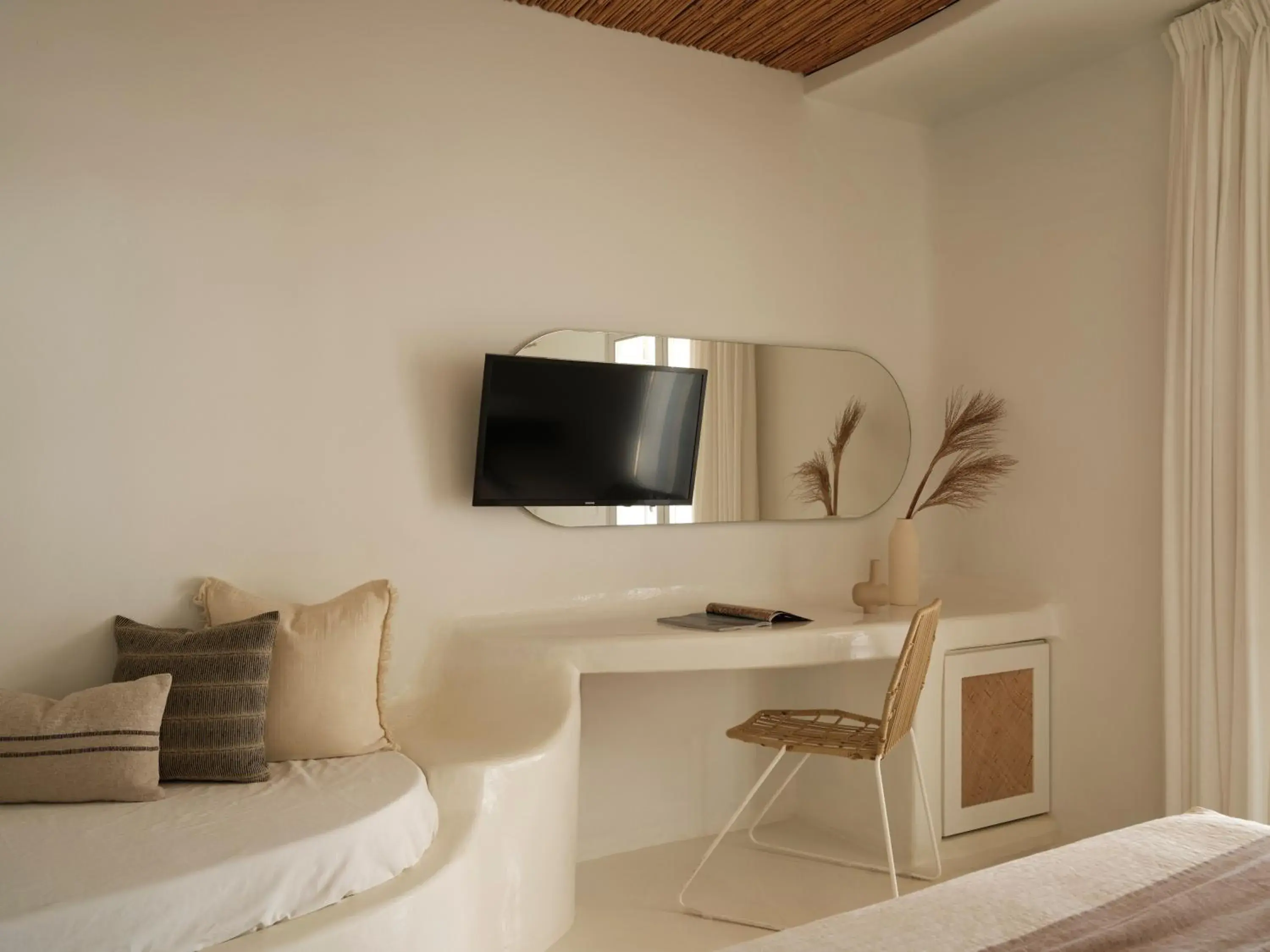 Decorative detail, Bed in Andronikos Hotel Decorative detail, Bed in Andronikos Hotel