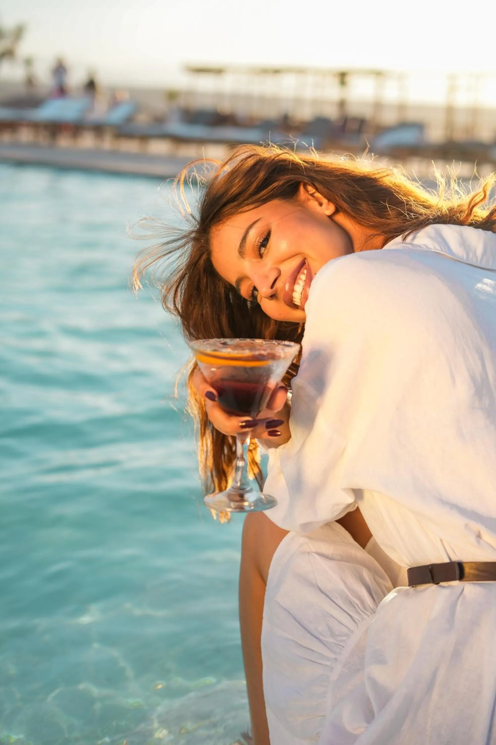 Pool view in Kal Tenere Agafay Luxury Camp