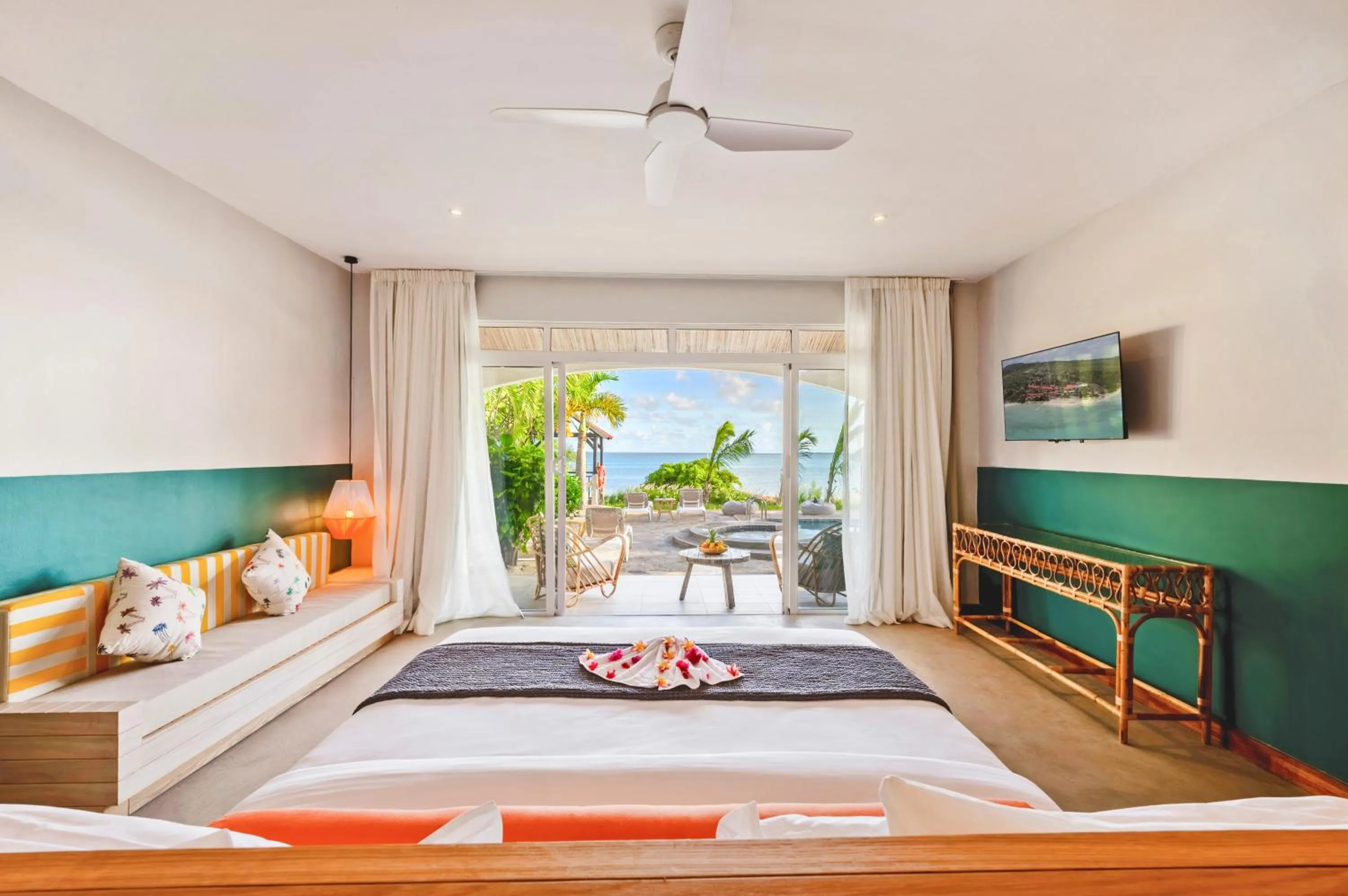 View (from property/room), Bed in C Rodrigues Mourouk - Rodrigues Island