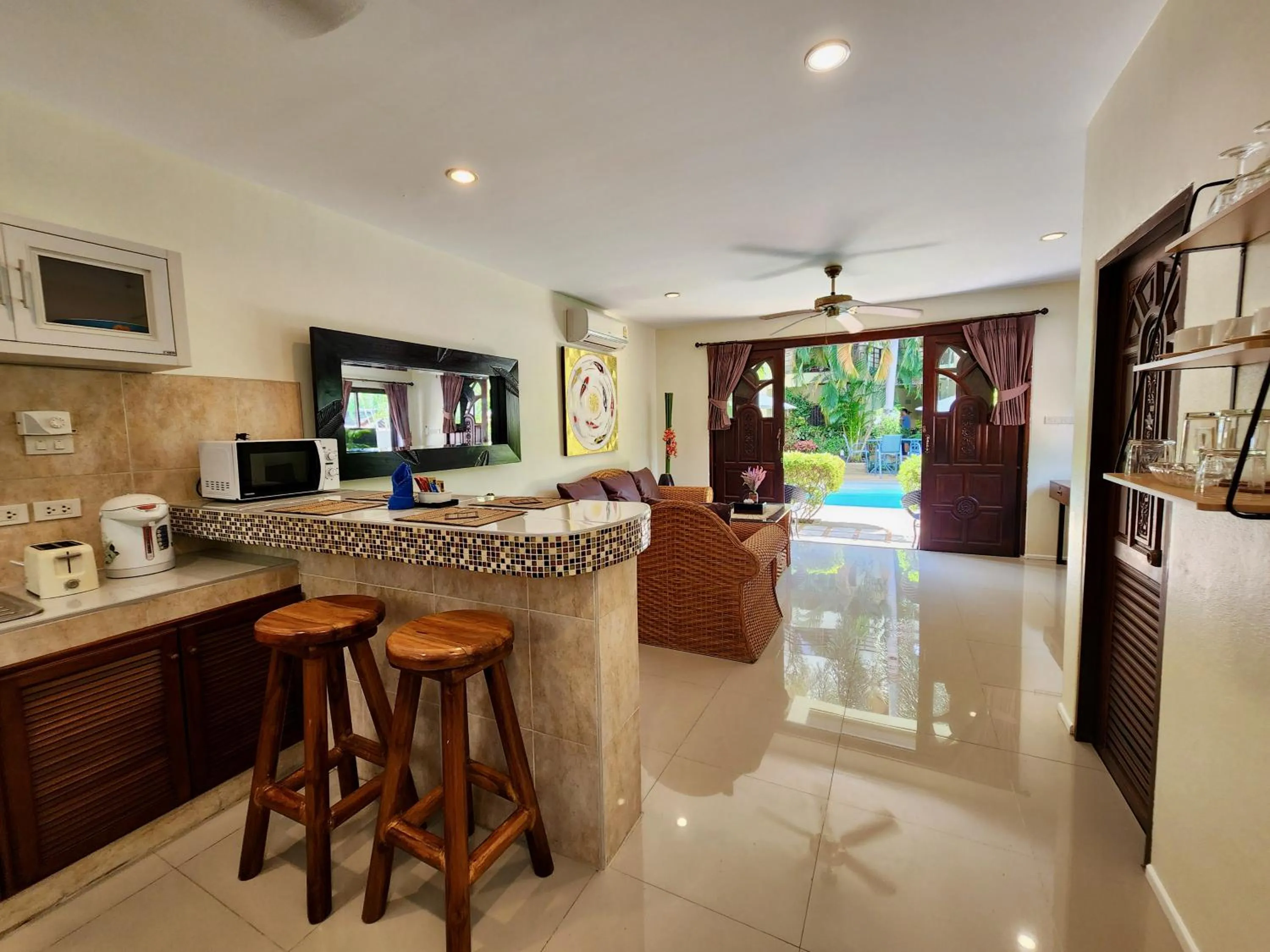 Kitchen or kitchenette in Soleil D'asie Residence