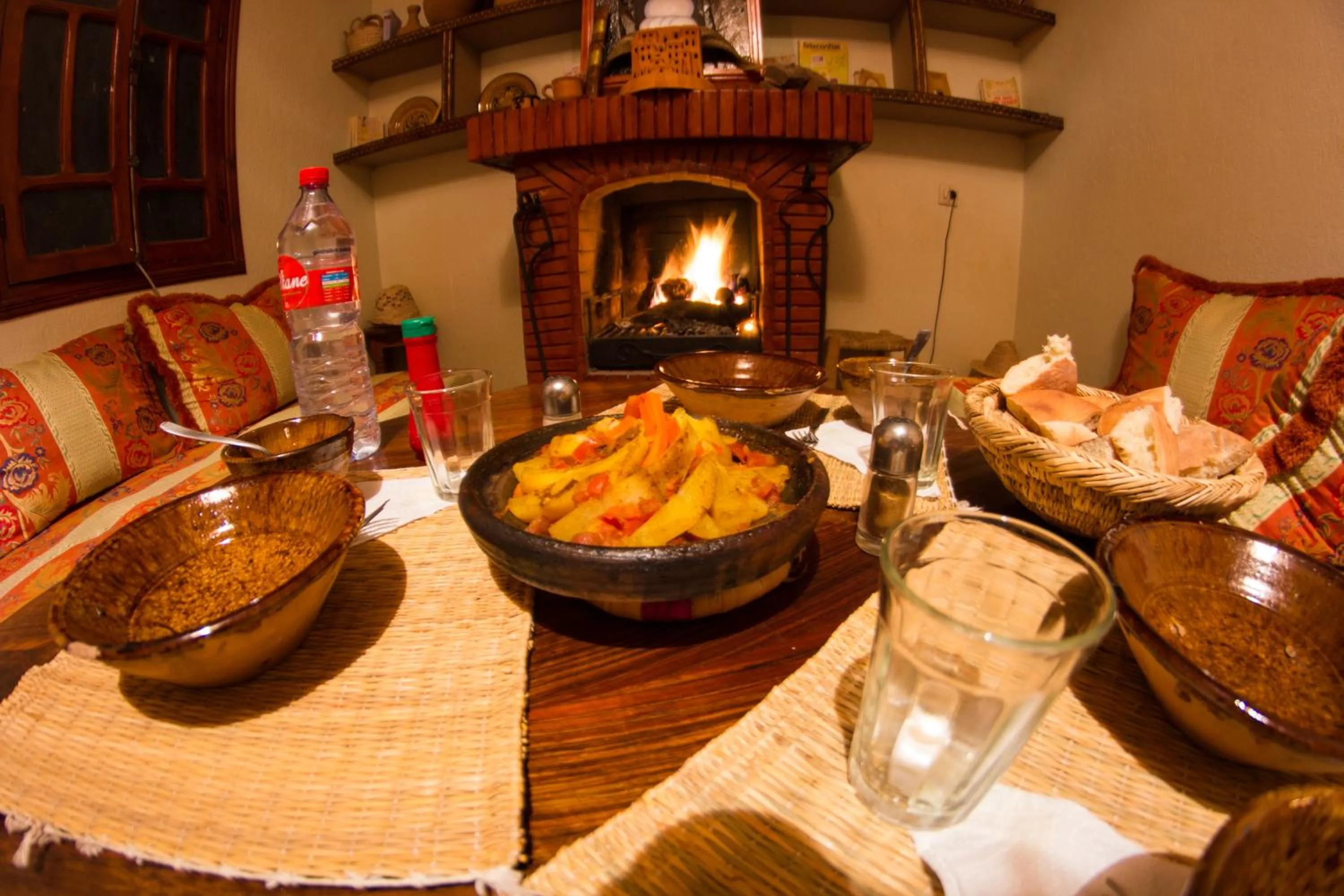 Living room in Imlil Refuge
