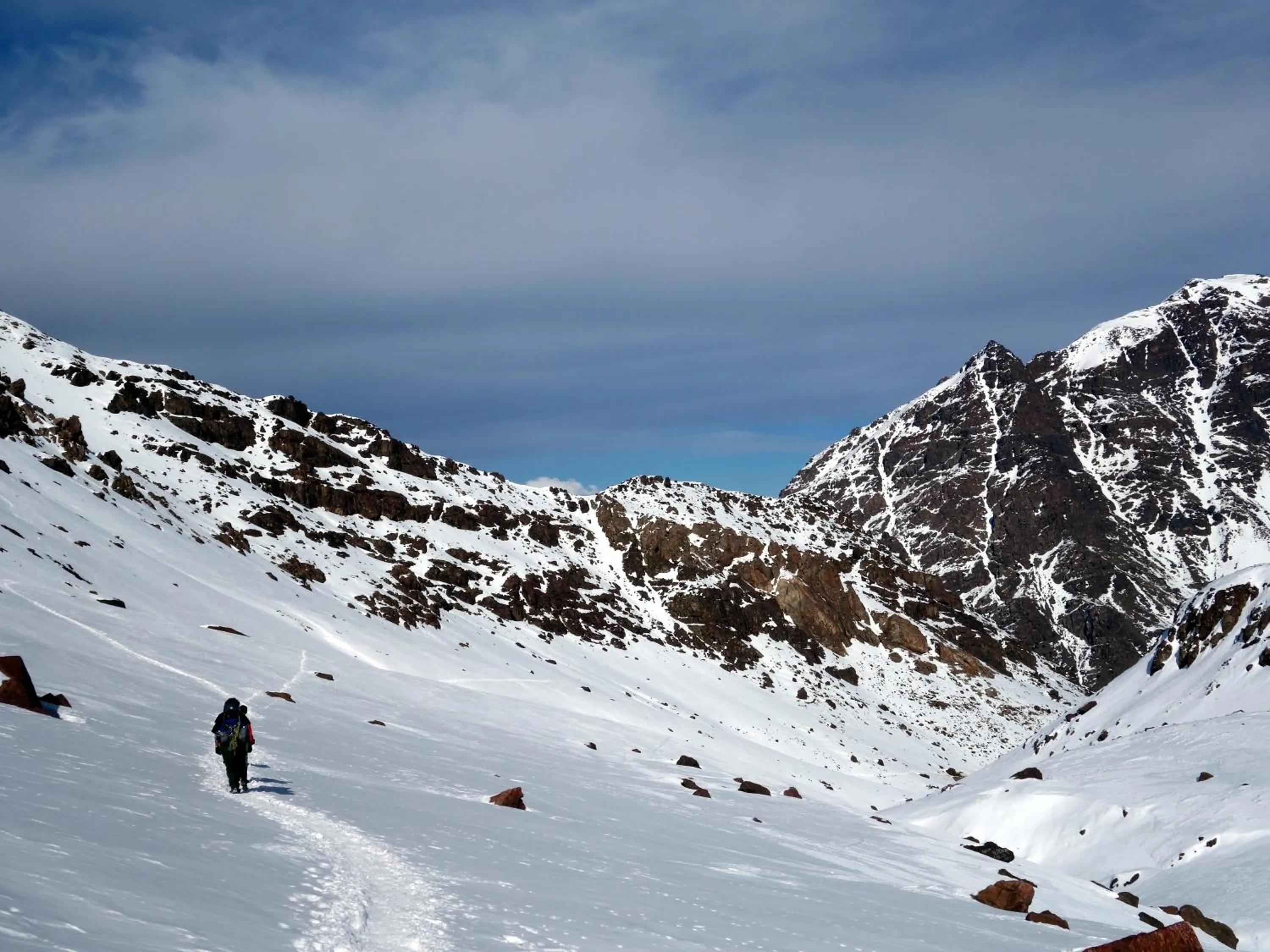 Skiing in Imlil Refuge