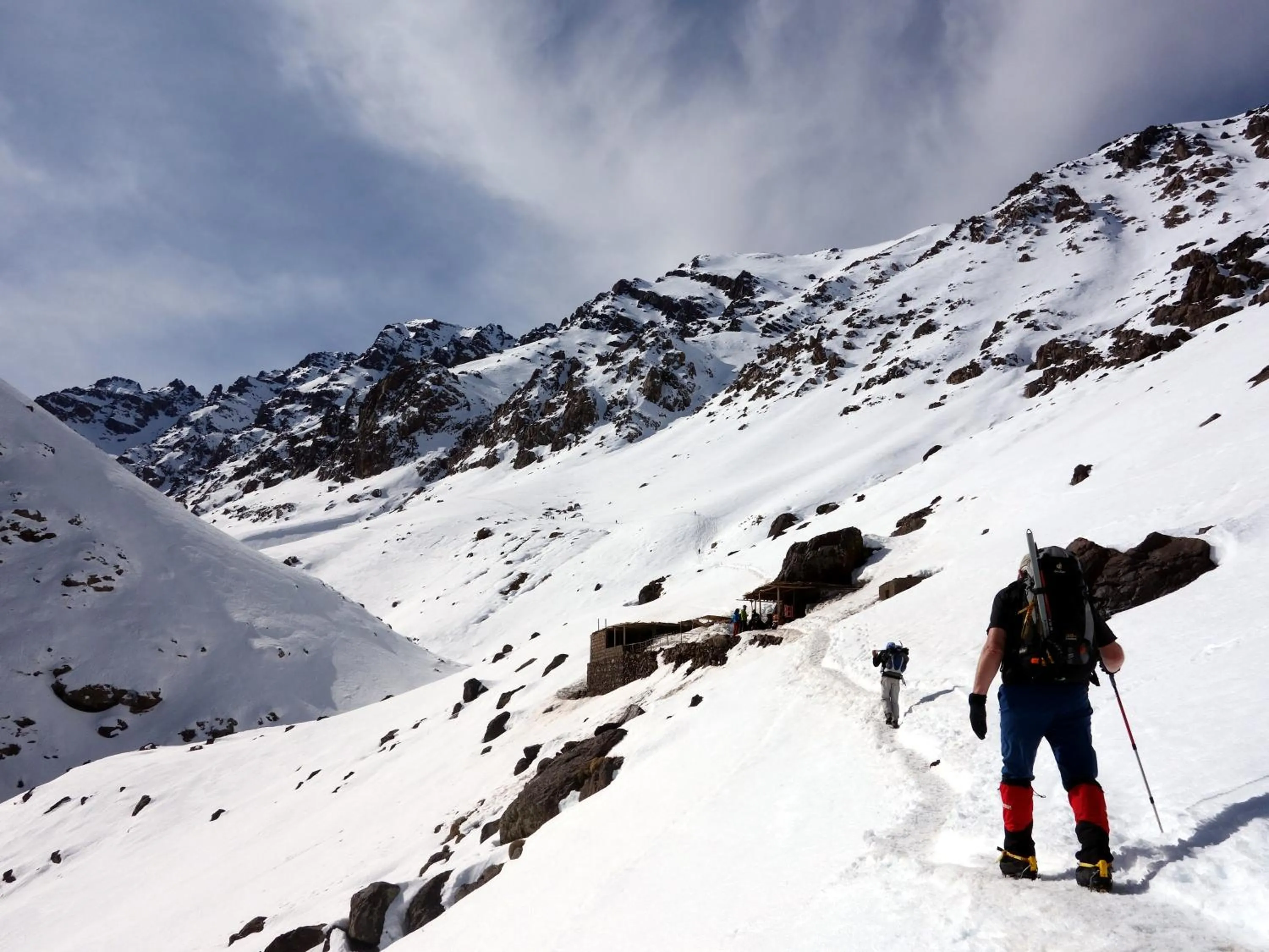 Skiing in Imlil Refuge