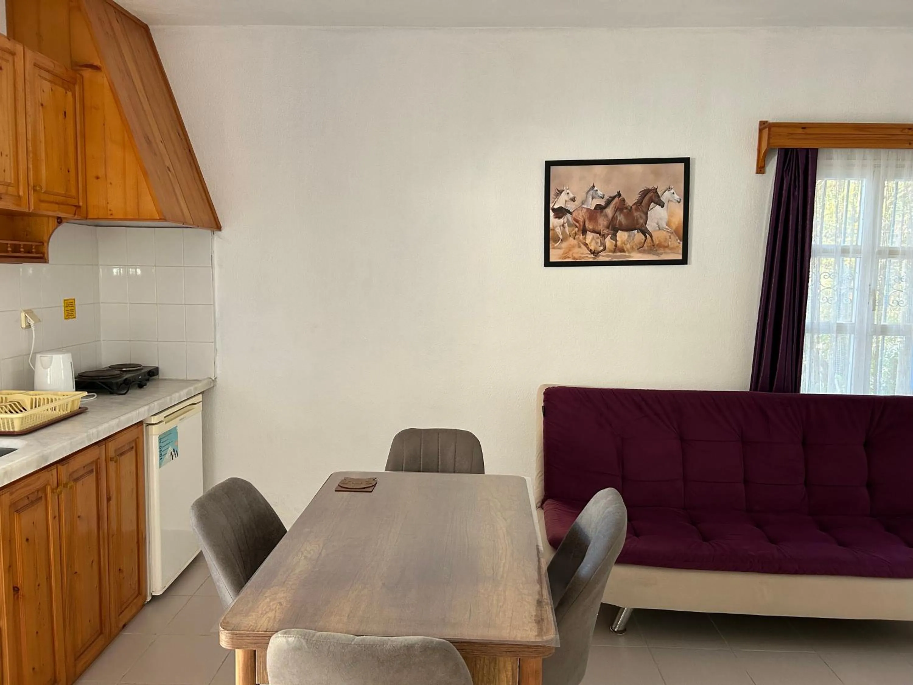 Kitchen or kitchenette in Ege Apartments