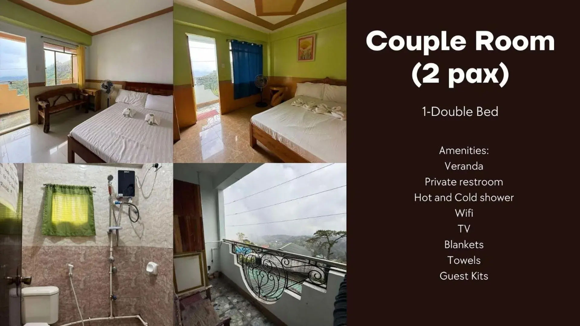 Double Room with Balcony in Baguio Tourist Cabin Double Room with Balcony in Baguio Tourist Cabin