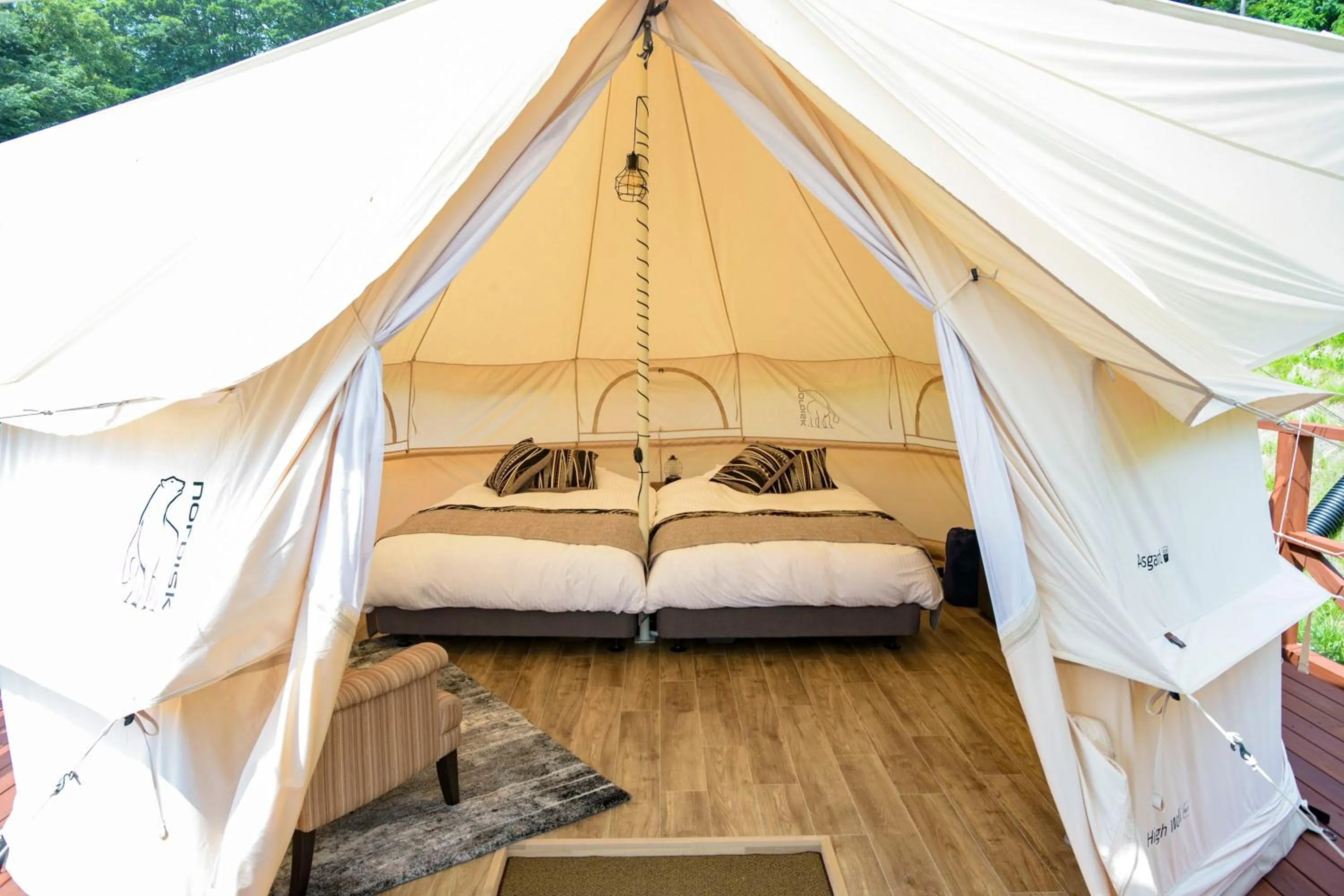 Bed in Hawaiians Glamping Mauna Village
