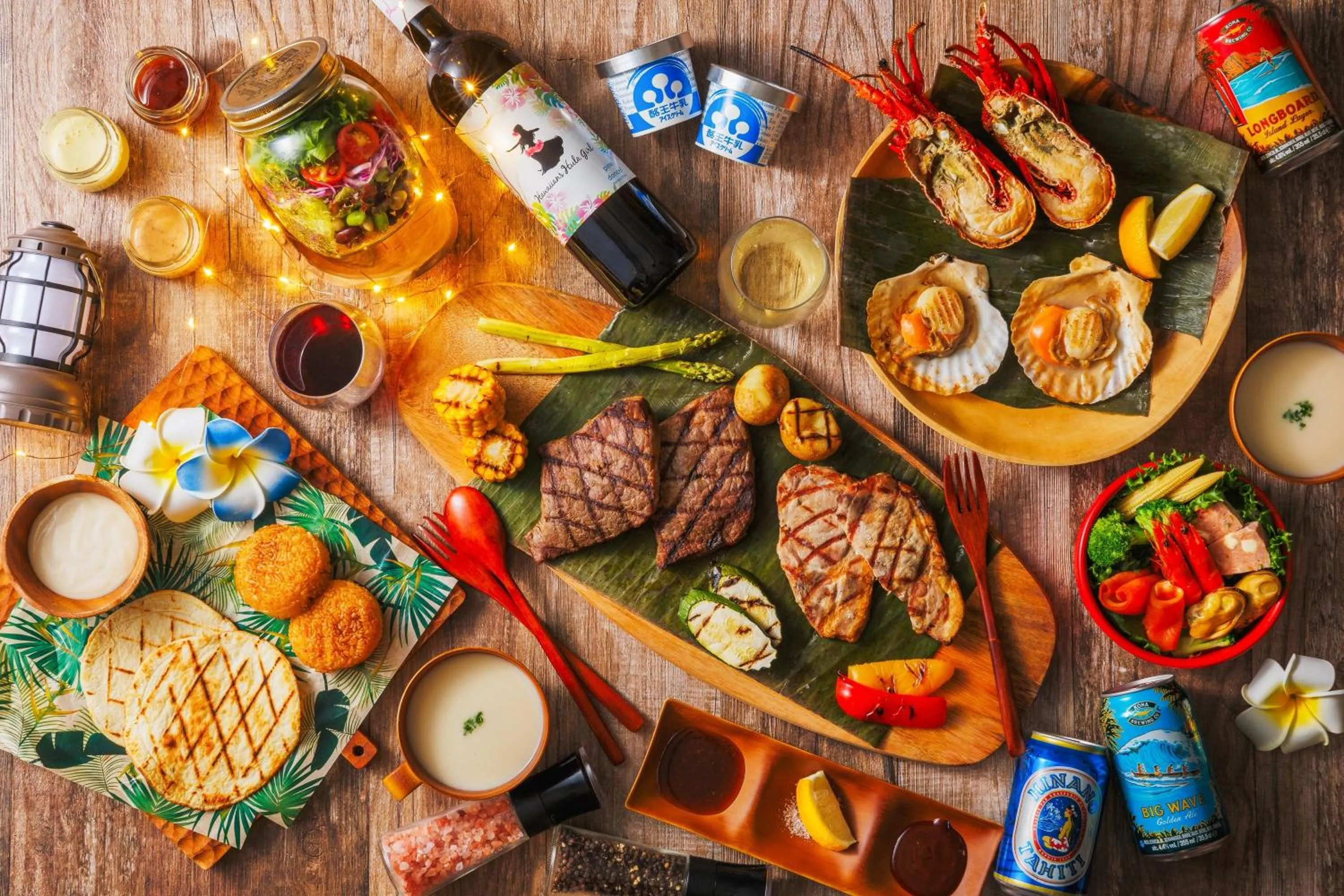 Food and drinks in Hawaiians Glamping Mauna Village